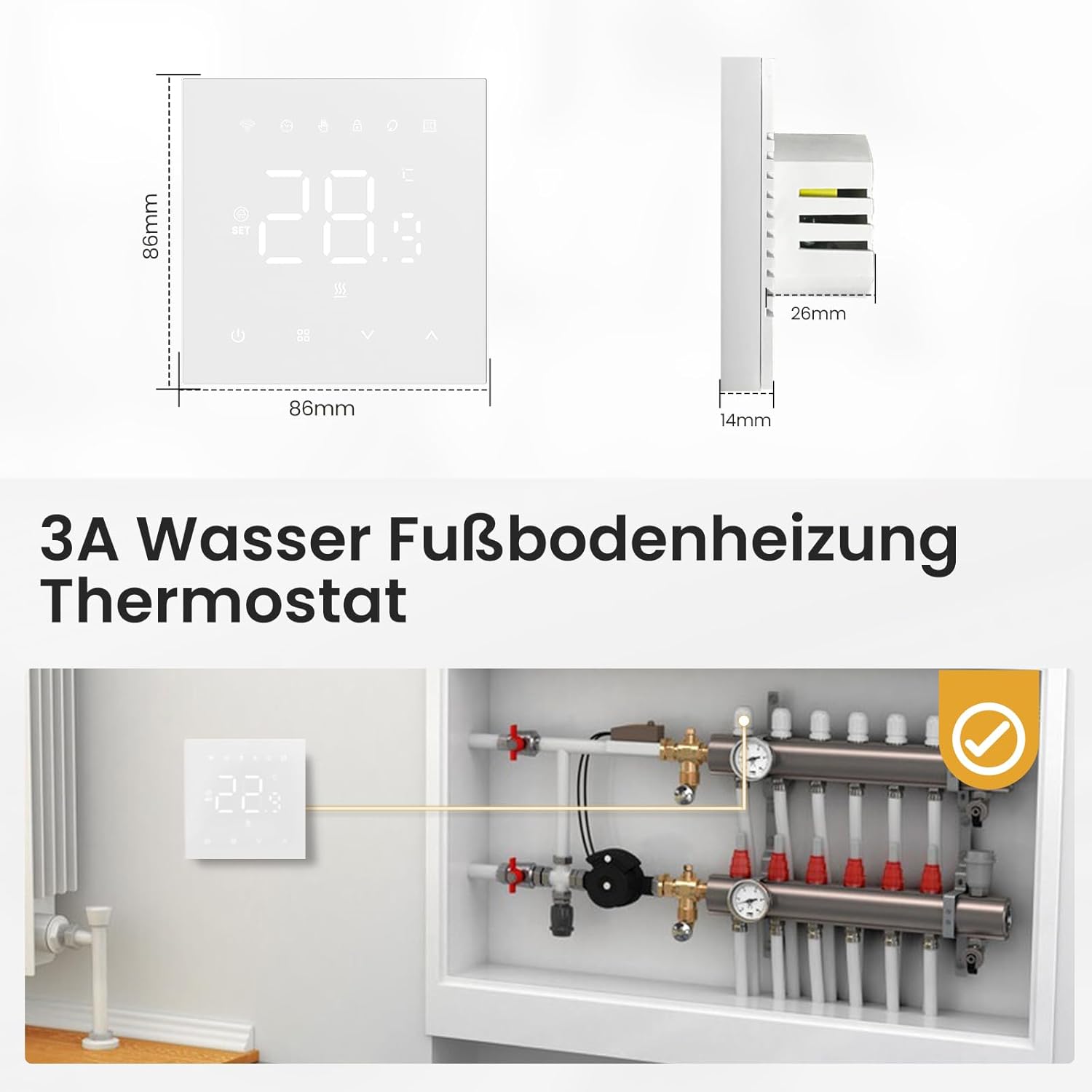 Thumbnail 4 de MIUCDA Smart Thermostat FuĂbodenheizung Thermostat đĄ