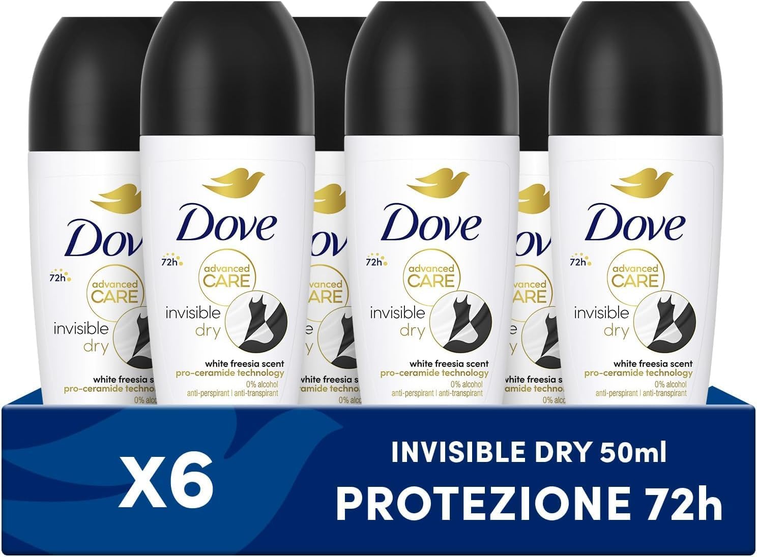 Detalle de Dove Deodorante Roll On Advanced Care 48h