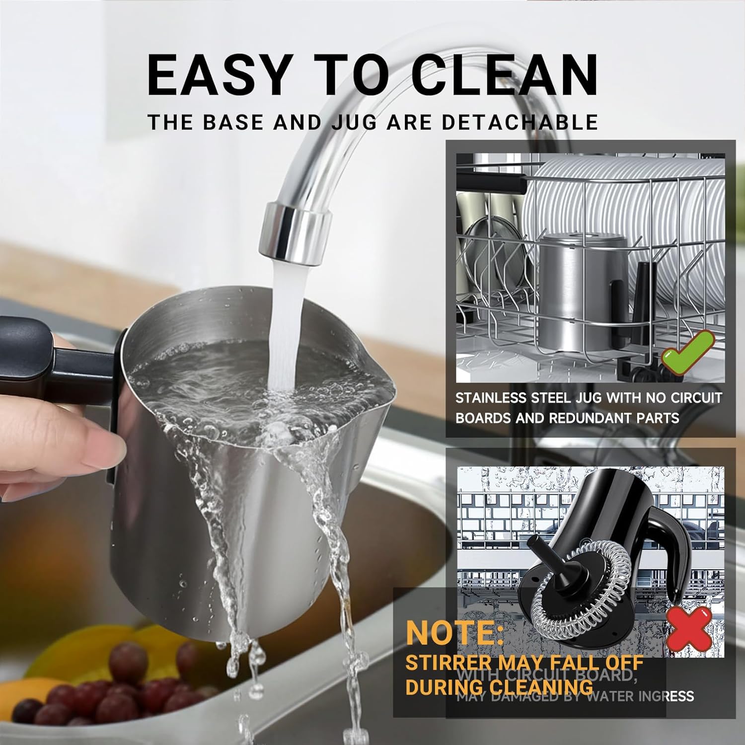 Detalle de FUNLAVIE Electric Milk Frother 400ml
