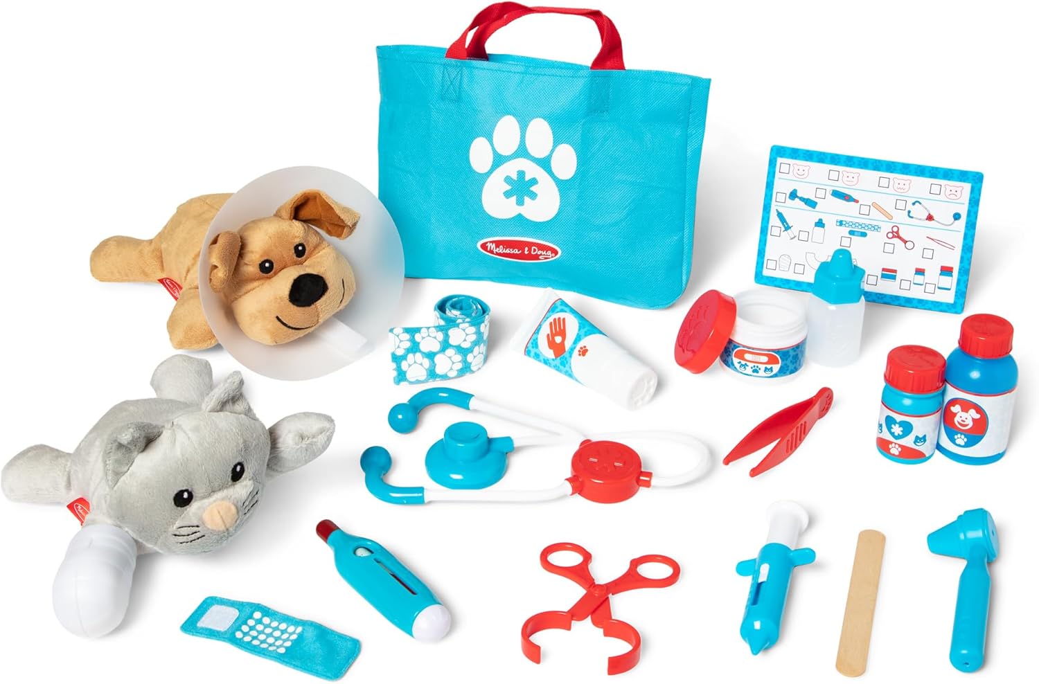 Detalle de Melissa & Doug Pet Vet Set — Animal Care Kit for Kids (Ages 3+)