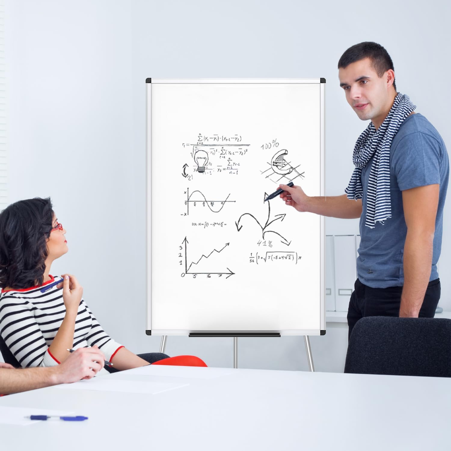 Thumbnail 6 de Viz-Pro Flipchart Easel Whiteboard