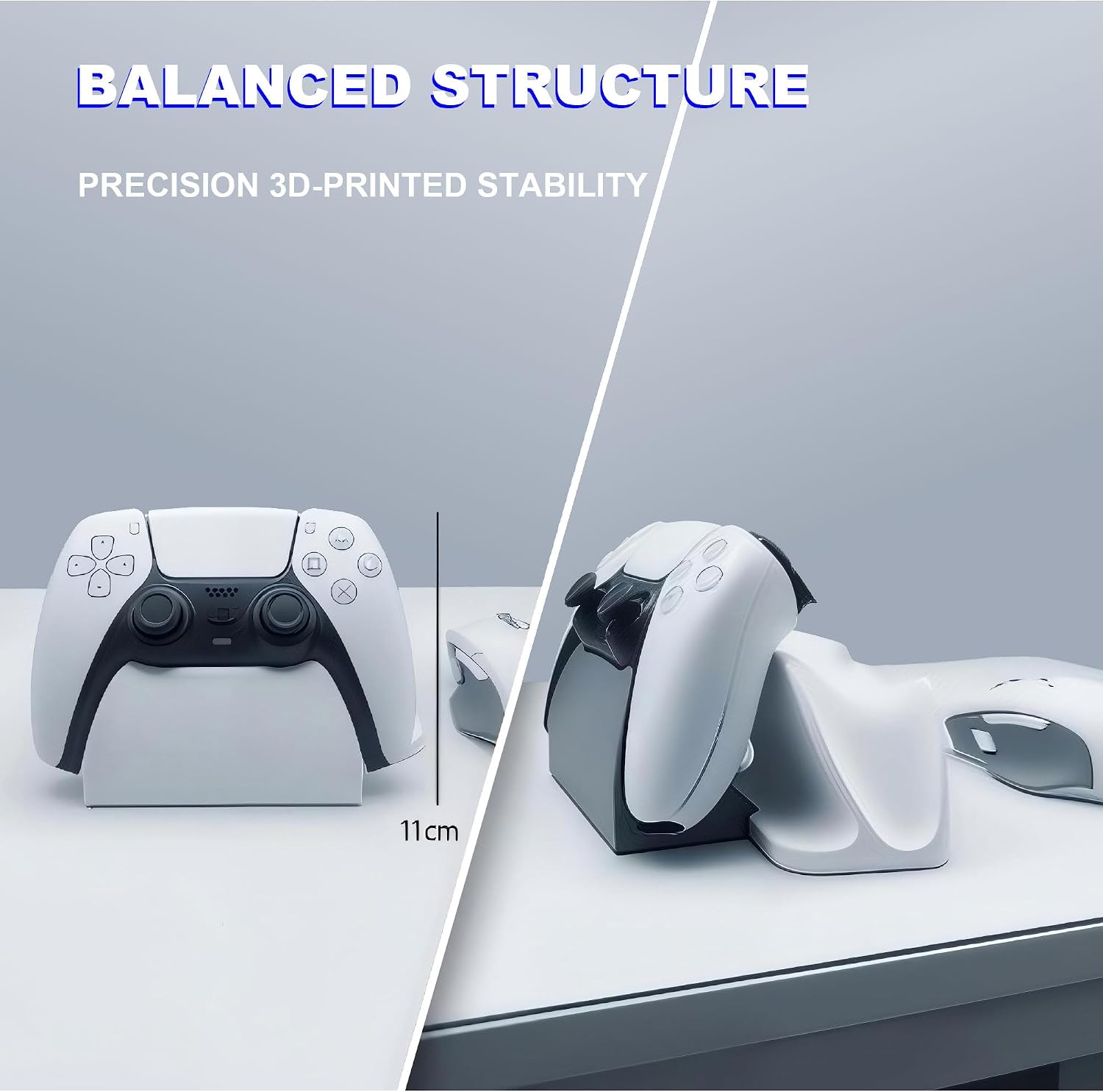 Detalle 1 de TXW Controller Stand for PS5 Wireless Controllers, Black PLA Desk Holder