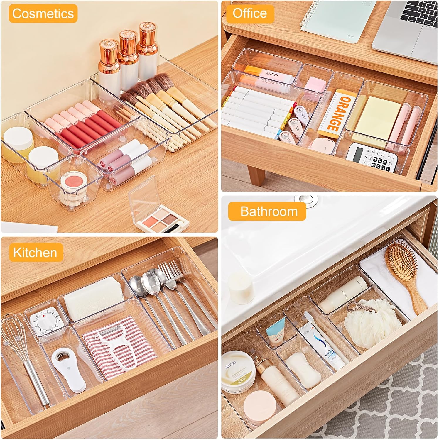Thumbnail 5 de SMARTAKE 13-Piece Drawer Organizers set for drawers 🧺