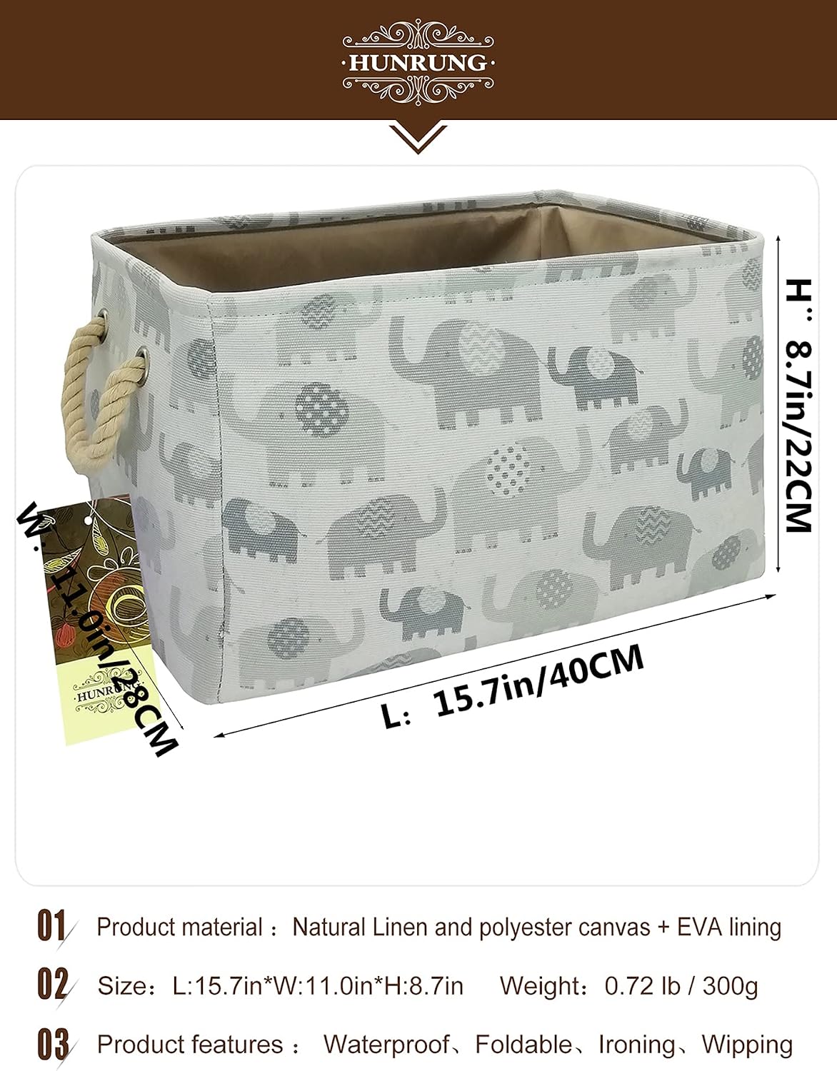 Detalle 2 de Storage Basket 15.74-Inch Long