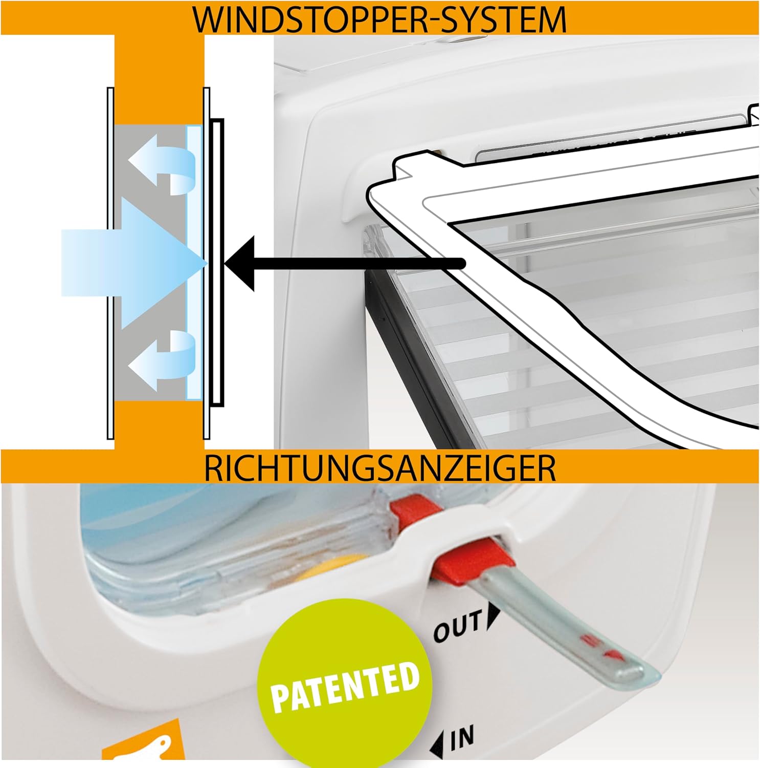 Detalle 1 de Ferplast SWING 5 Katzenklappe 13,5×13,7 cm 🚪