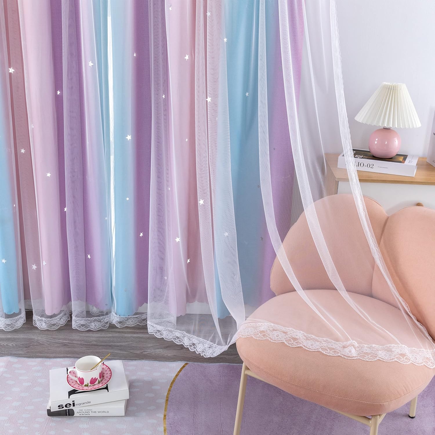 Thumbnail 5 de XiDi Purple Curtains 42 in Long Drapes 🪟