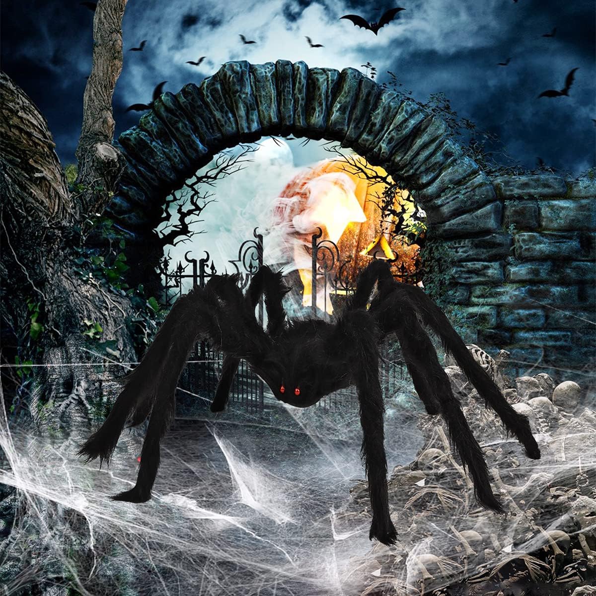Detalle 1 de Boogem Halloween Spider Decorations 6-Pack