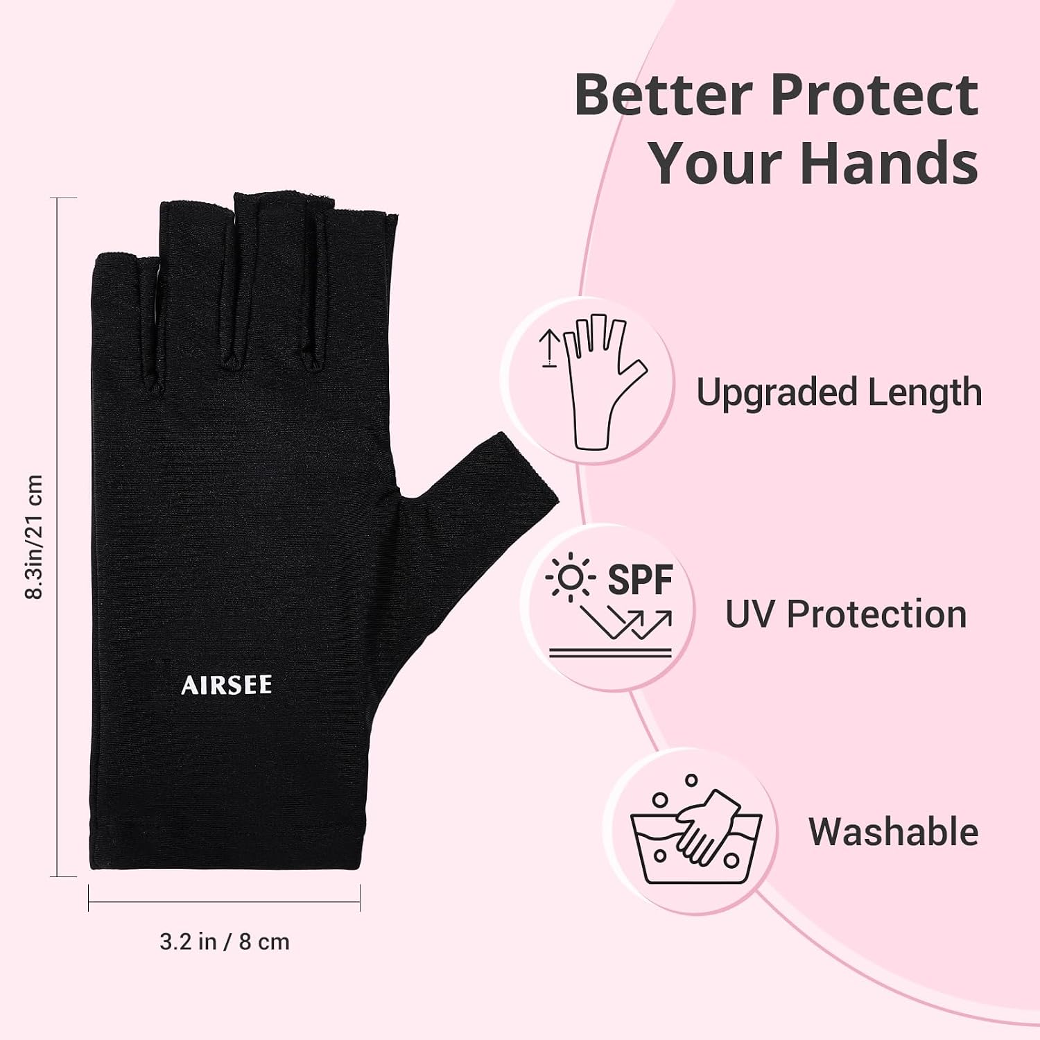 Thumbnail 4 de AIRSEE UV Gloves for Nail Lamp UPF50+