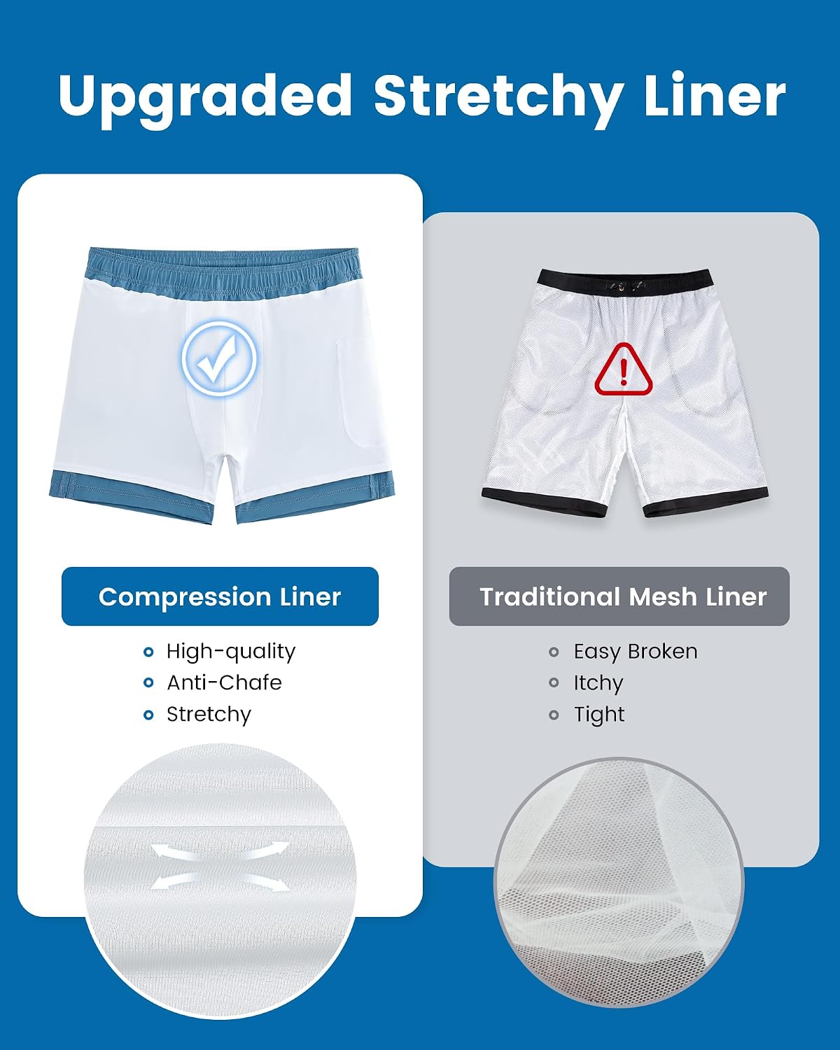 Thumbnail 4 de maamgic 5-Inch Men’s Swimming Trunks with Compression Liner (2-in-1) and Zipper Pockets