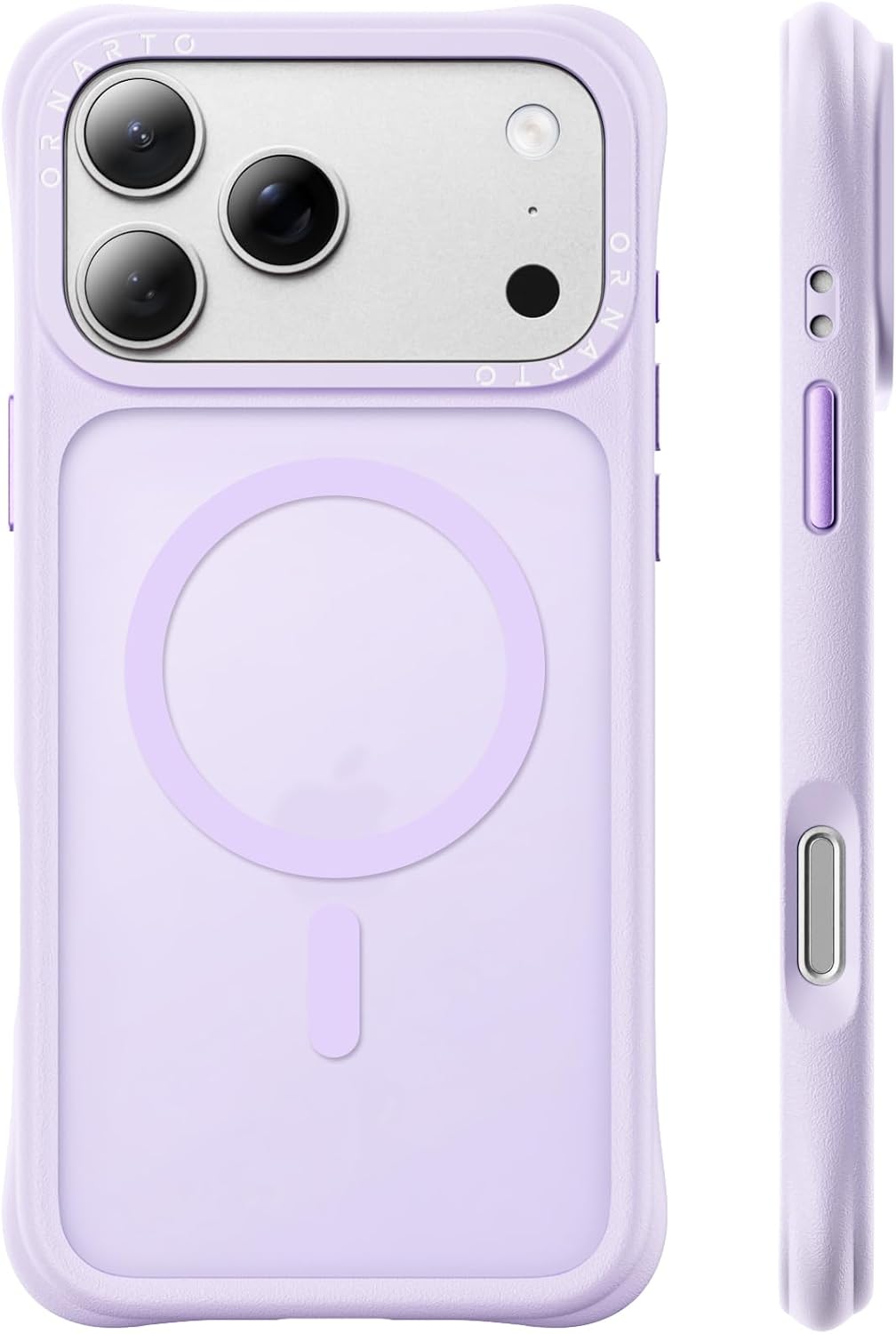 Detalle de ORNARTO iPhone 18 Pro Case for MagSafe, Pastel Lilac Translucent Matte