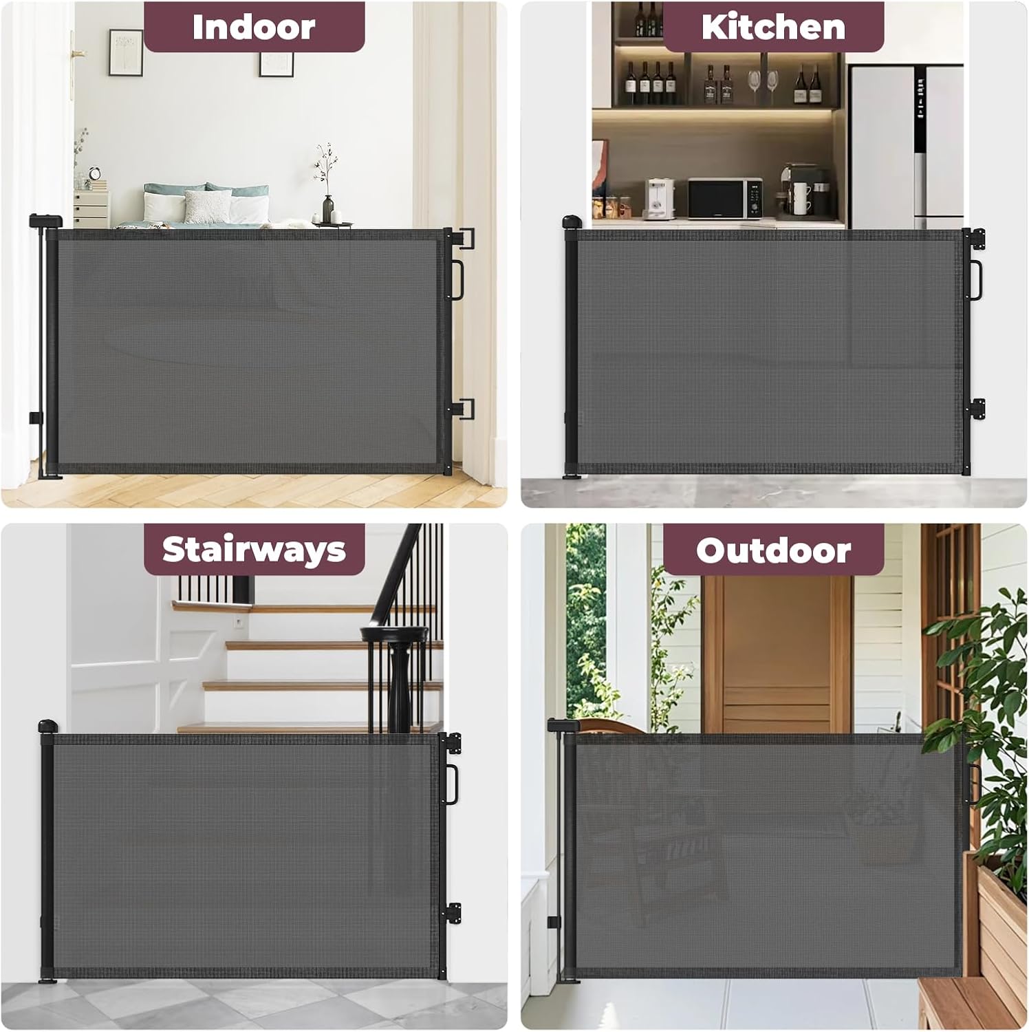 Thumbnail 5 de Cideny Retractable Baby Gate, 55-Inch Extension