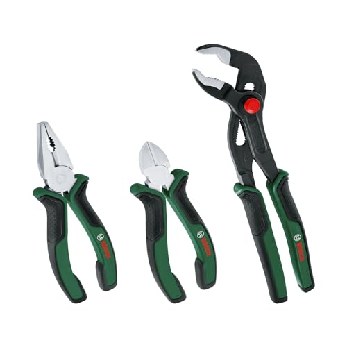 Detalle de Bosch Juego de 3 alicates Premium, empuñadura suave 🛠