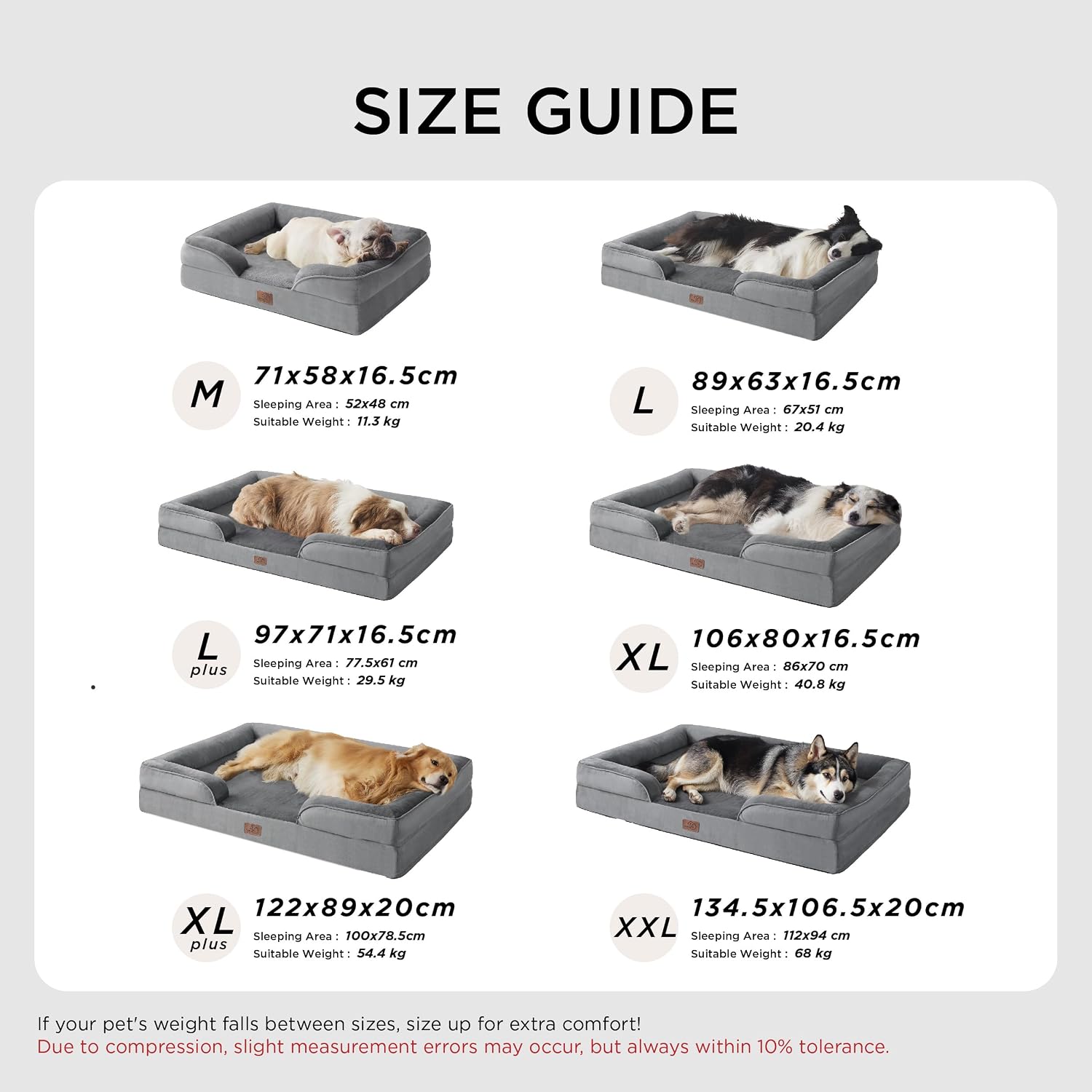 Detalle 2 de Bedsure XL Dog Sofa Bed 106x80x16cm