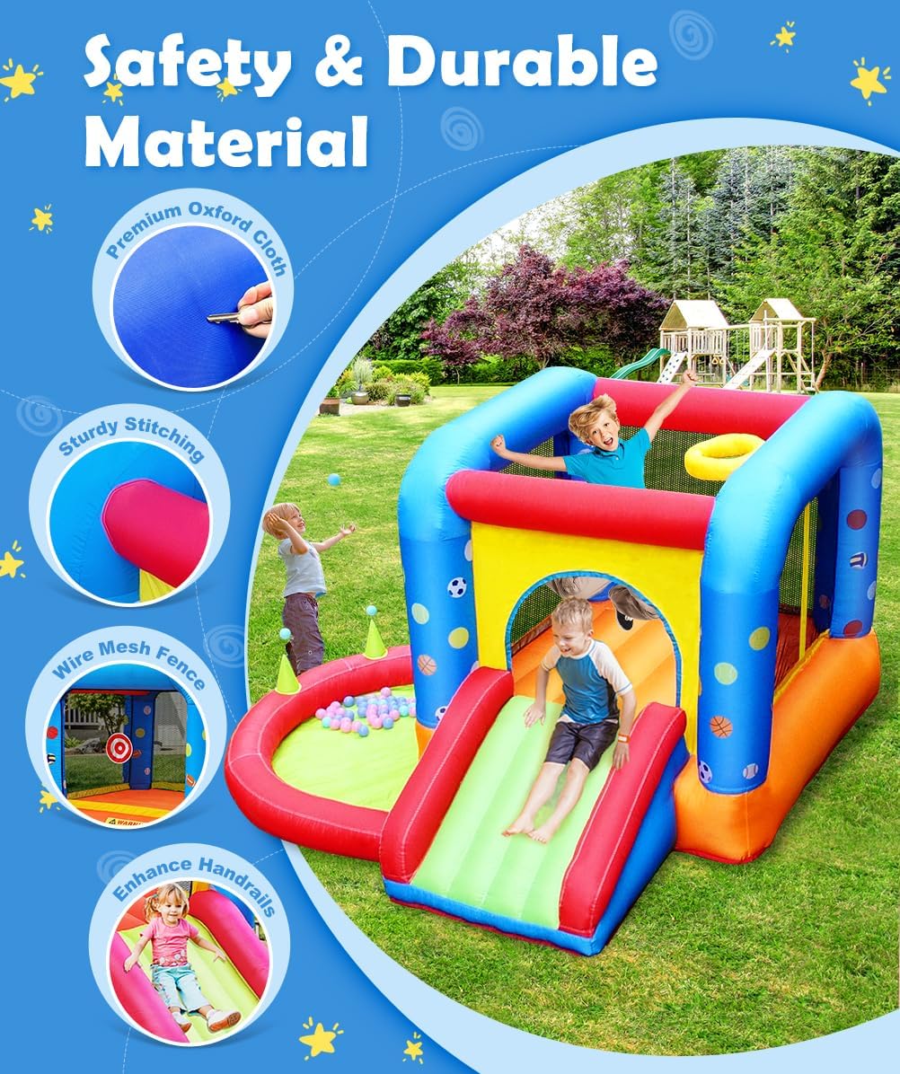 Thumbnail 6 de Step4Fun Inflatable Bounce House: 5-in-1 Kids Castle with Slide, Ball Pit, and Water Jumper