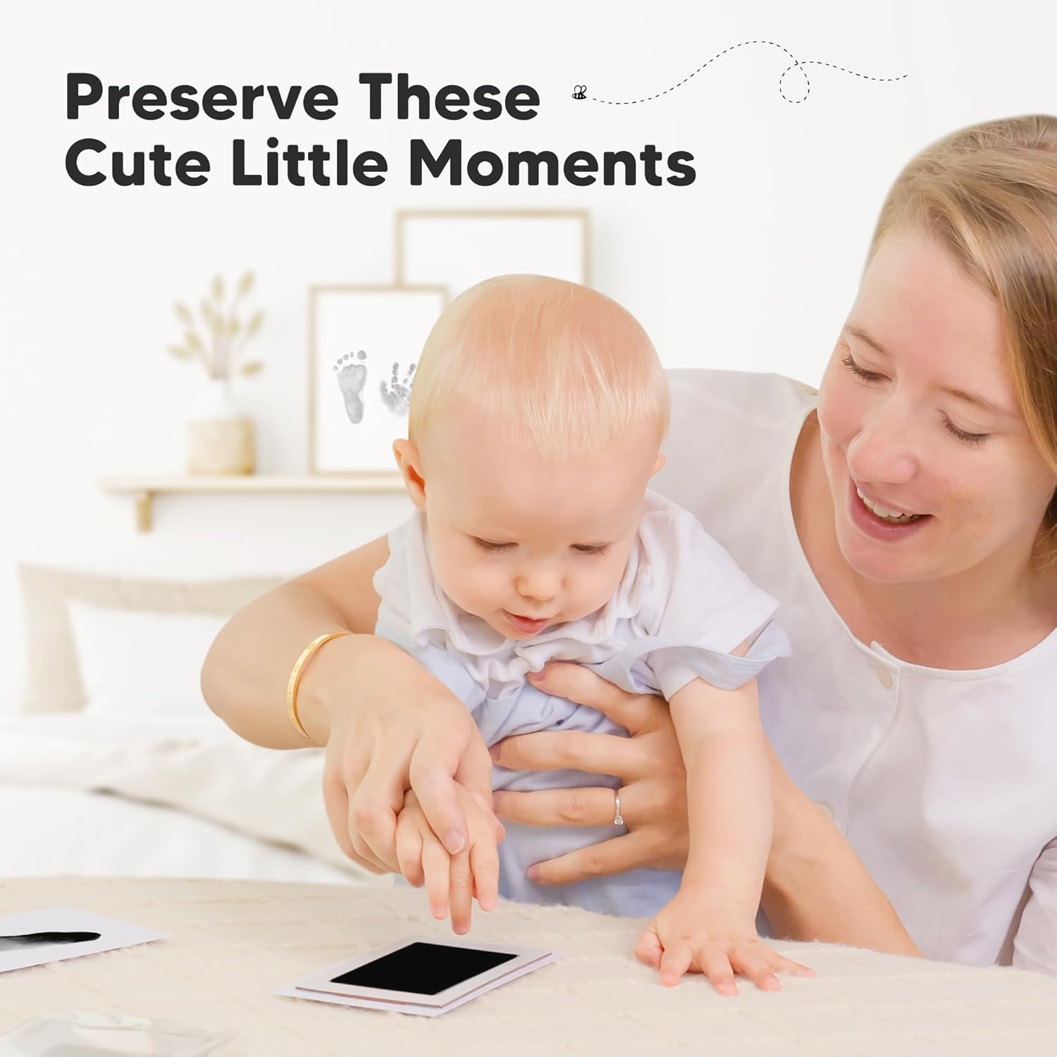 Thumbnail 6 de 2-Pack Inkless Baby Hand and Footprint Kit for Newborn Keepsake 🖊