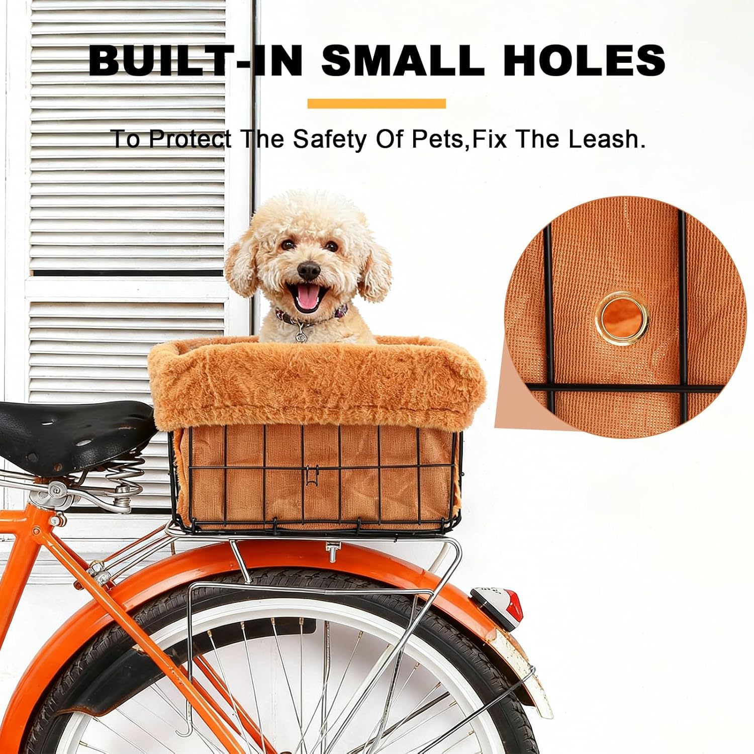 Detalle 2 de Fahrradkorb Haardecke für Hund, 40 x 32 x 24 cm