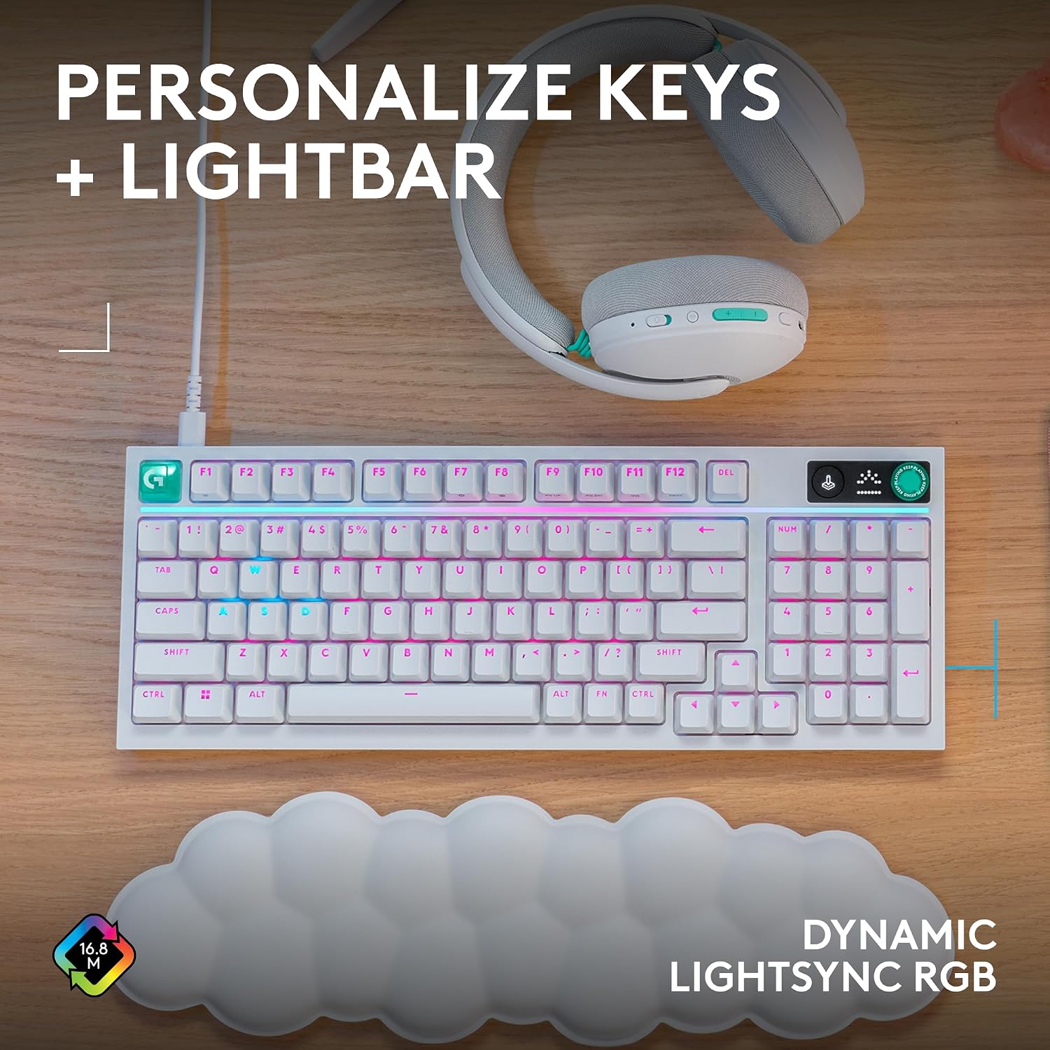 Thumbnail 6 de Logitech G316 X 98 Tactile Mechanical Gaming Keyboard, White, Hot-Swappable