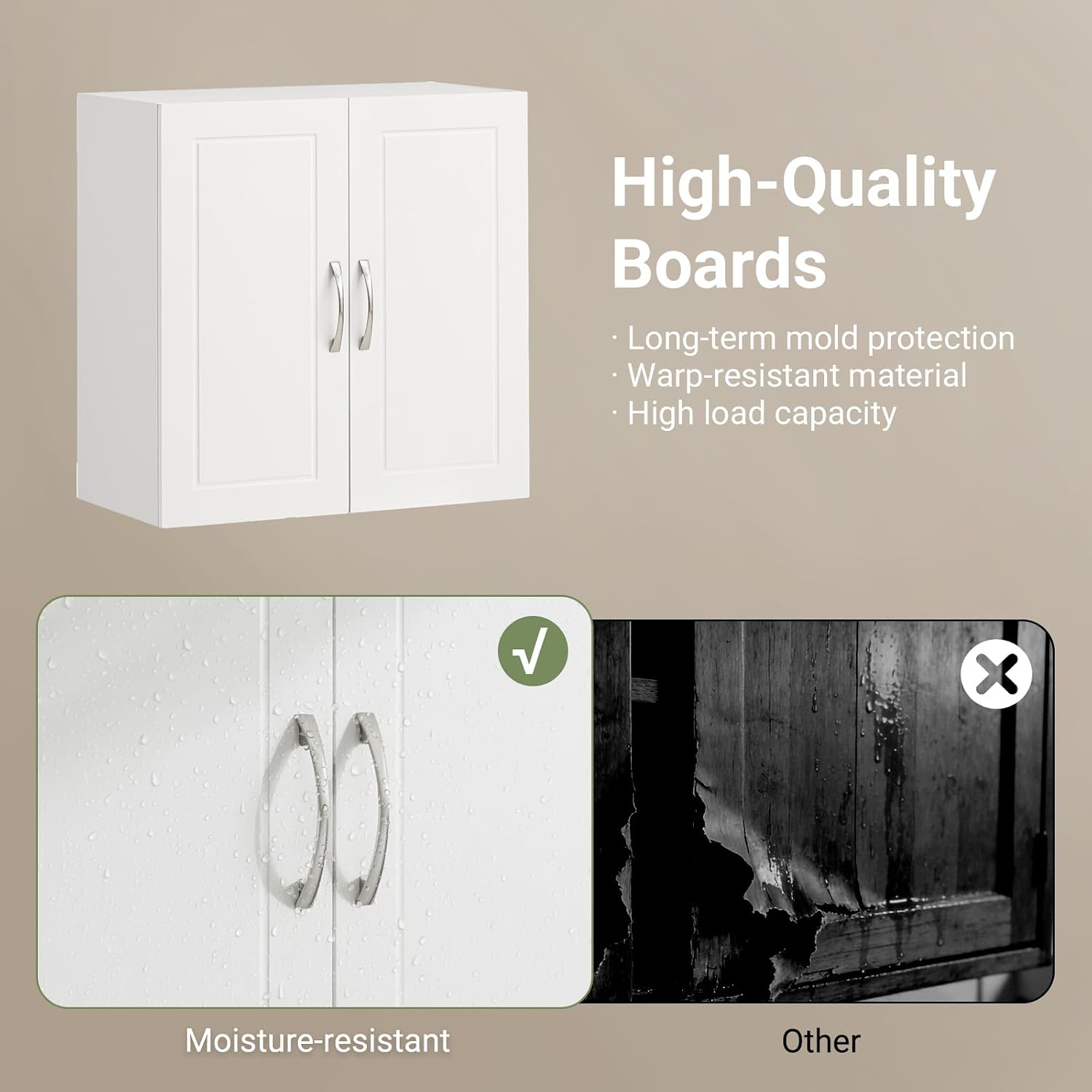 Detalle 2 de Haotian FRG231-W wall cabinet 23.6"