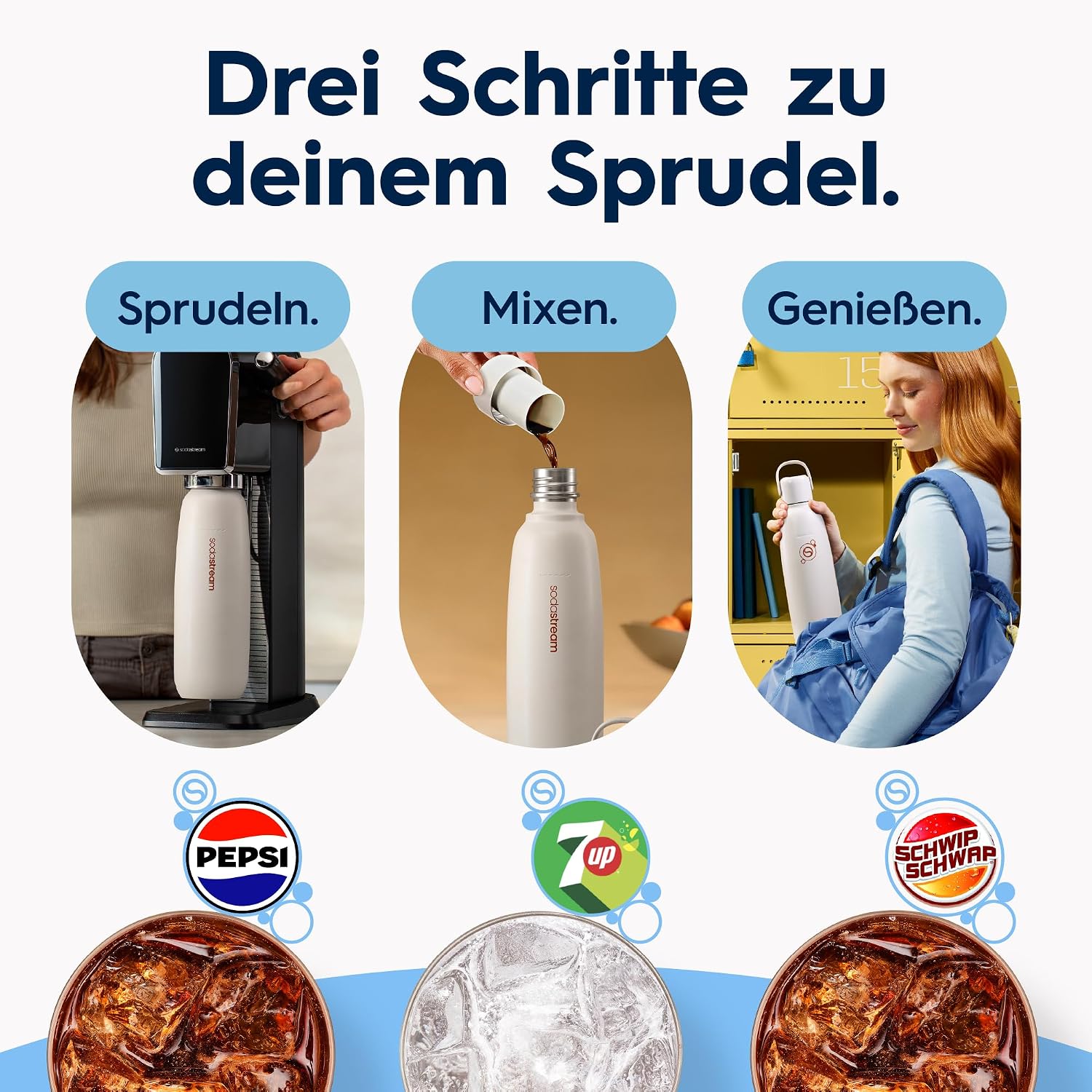 Thumbnail 3 de SodaStream Fizz & Go Edelstahl 0,9 l