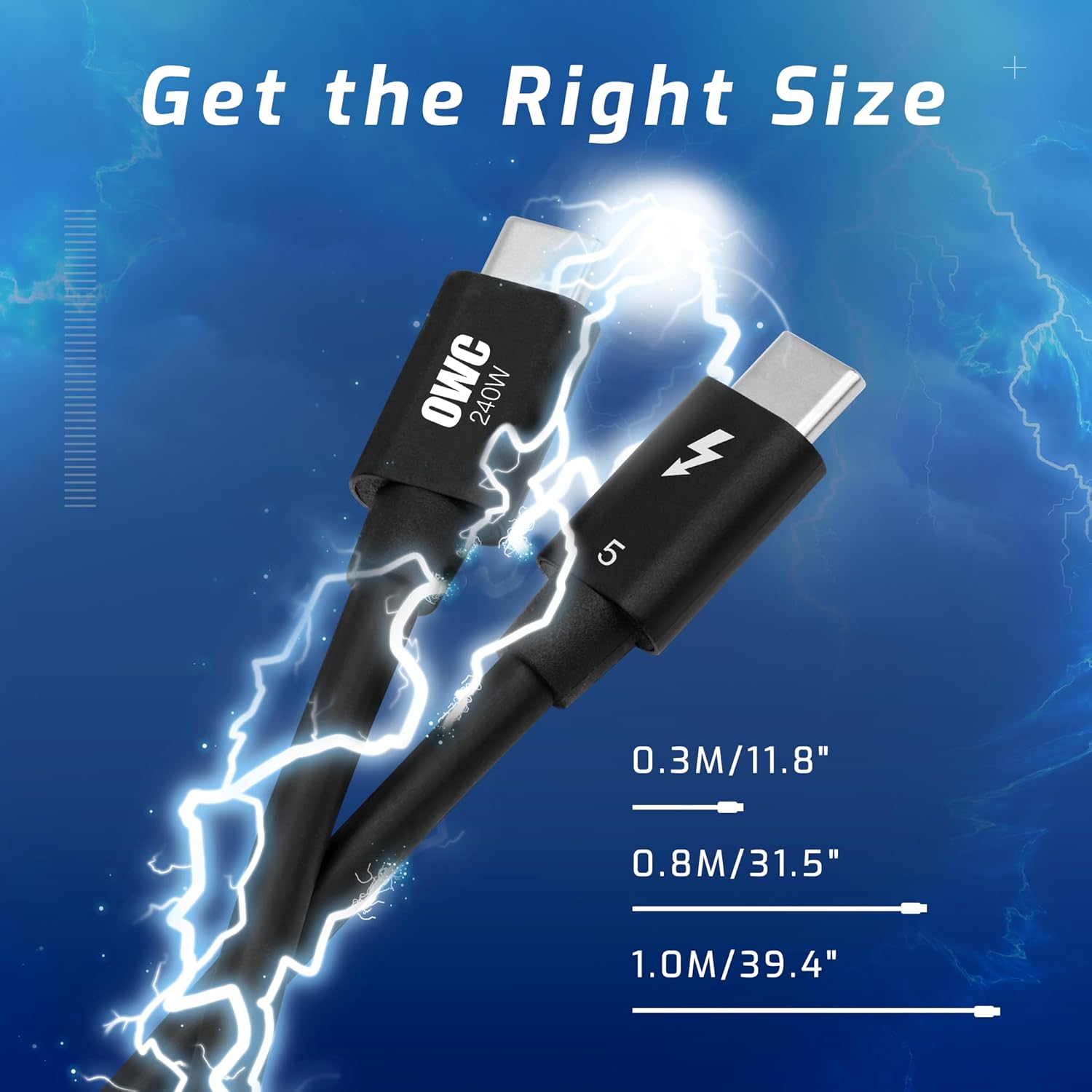 Thumbnail 4 de OWC Cable Thunderbolt 5/USB-C 0,3 m