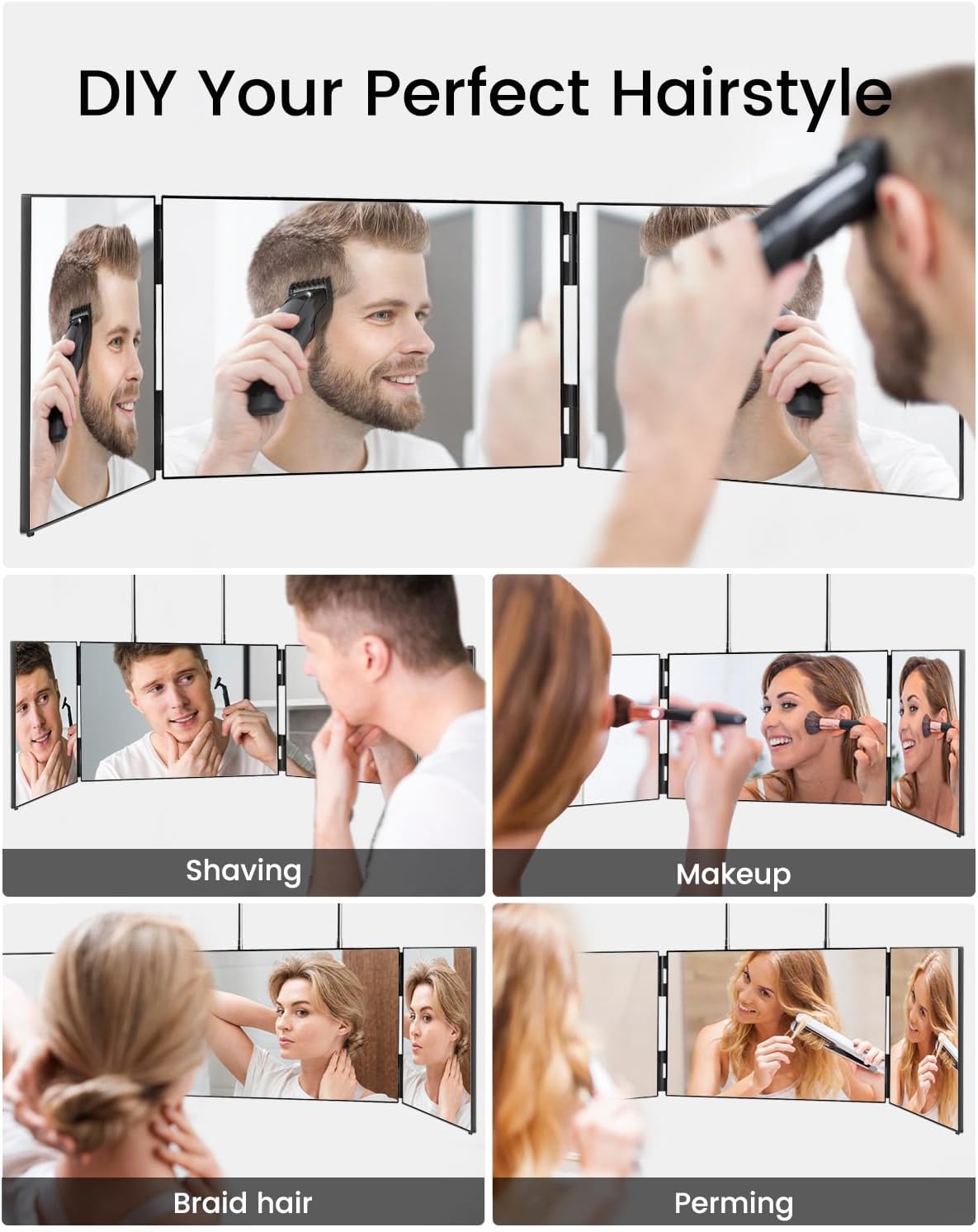 Detalle 2 de Vanexiss 3 Way Mirror 360° view