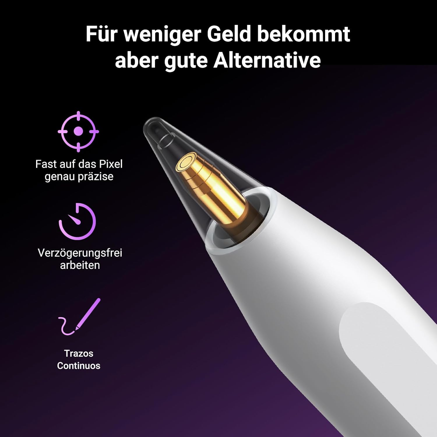 Thumbnail 3 de UGREEN Stift für iPad 2. Generation – magnetisch, kabellos laden und Neigungserkennung