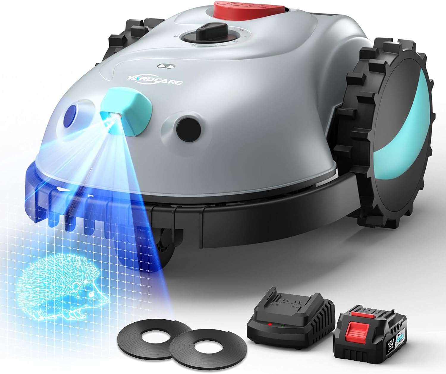 Detalle de YARDCARE (2026 Upgrade) V100 robot tagliaerba a batteria con navigazione visiva e strisciamagnetica
