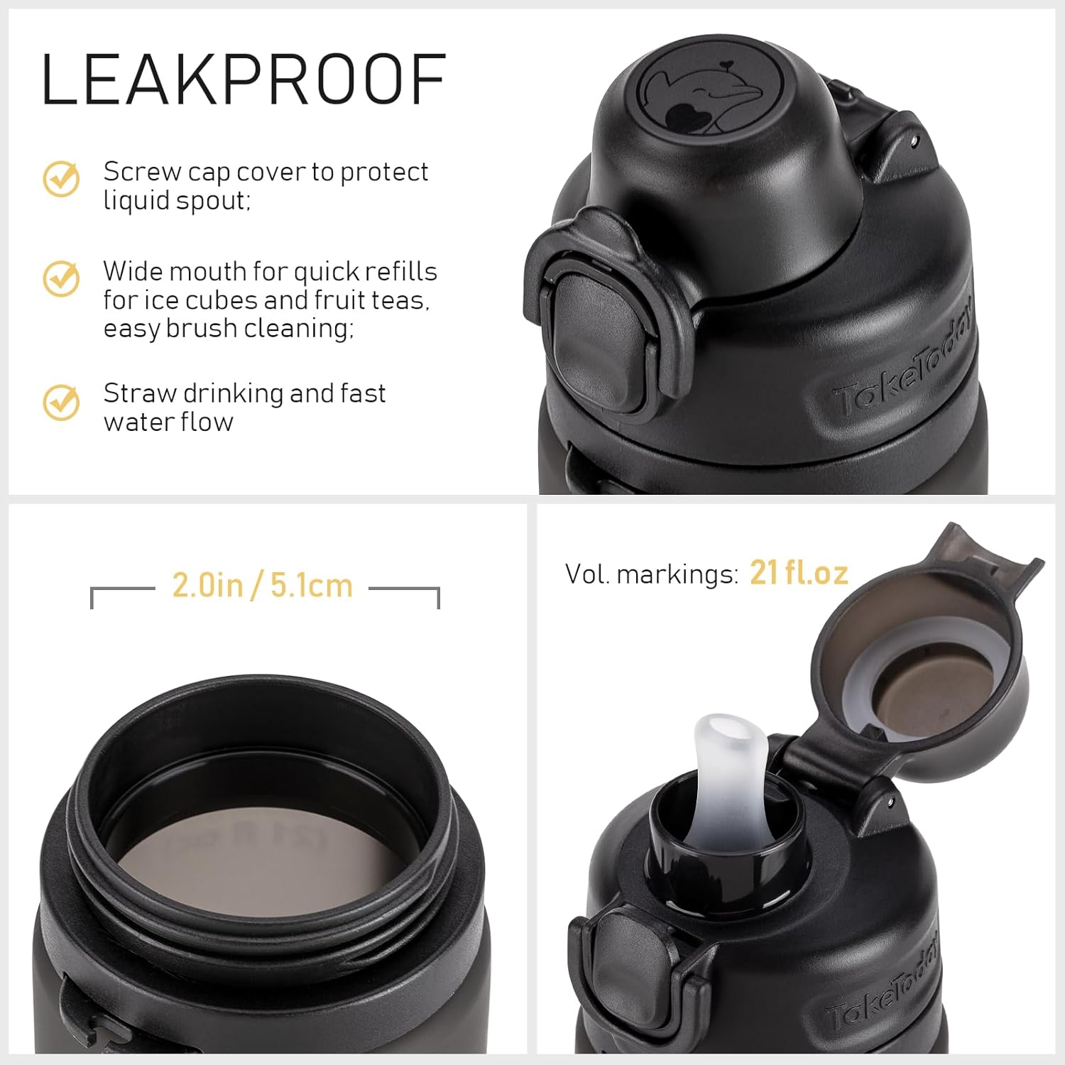 Thumbnail 5 de TakeToday Collapsible Water Bottle 20oz