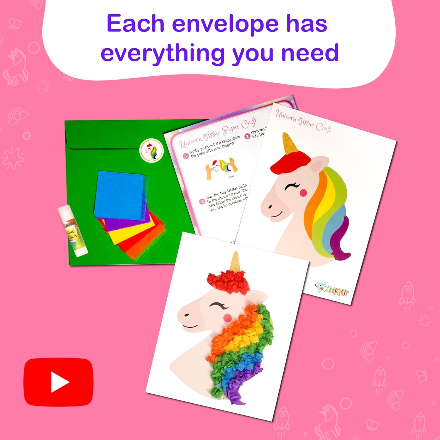Thumbnail 6 de Craftikit 20 Award-Winning Princess & Unicorn Crafts for Kids (Ages 3-10) — All-In-One, Mess-Free Craft Box