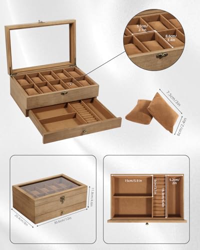 Detalle 2 de Uten Caja de Relojes 10 compartimentos