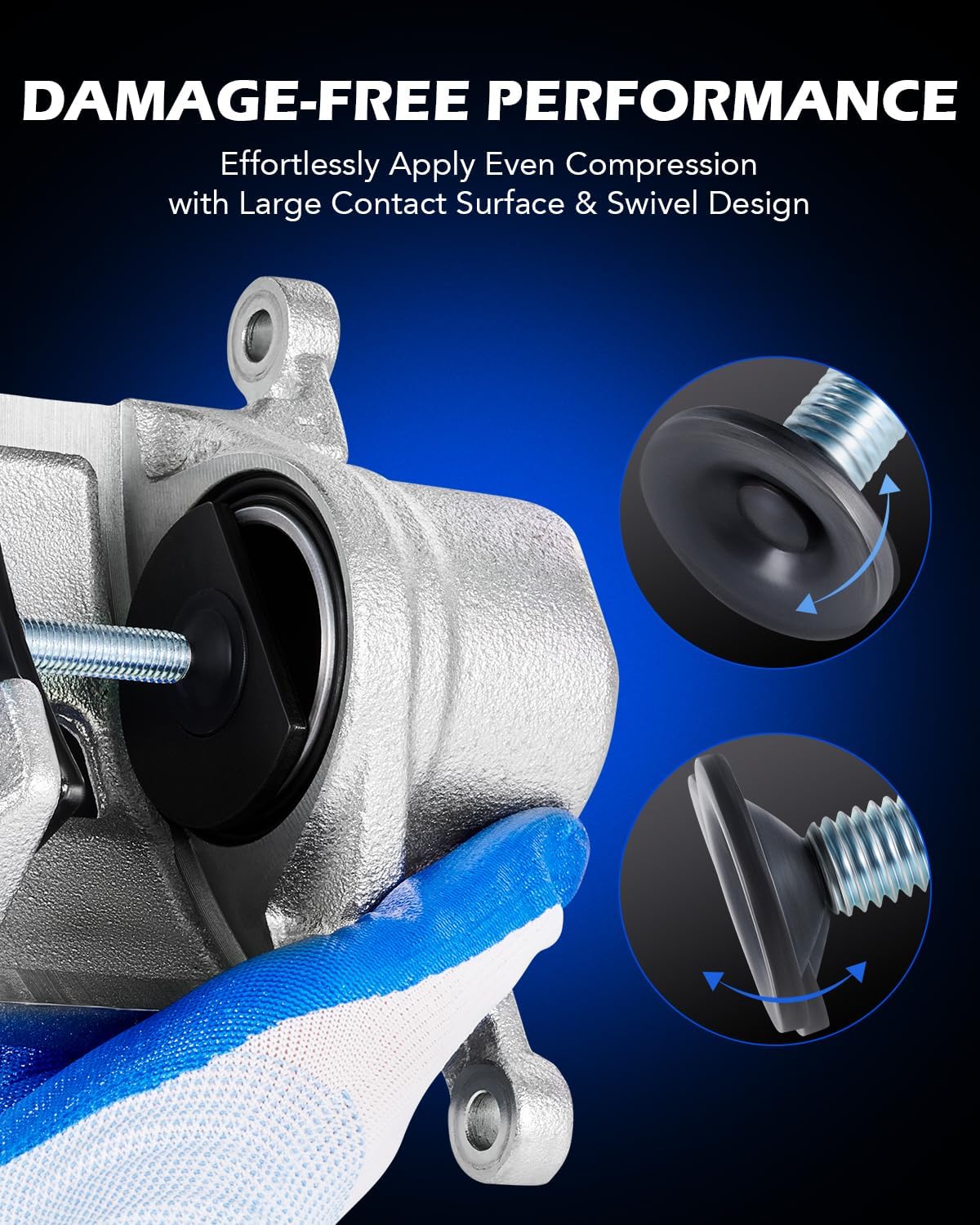 Thumbnail 4 de Orion Motor Tech Brake Pad Spreader Tool (Heavy-Duty Solid Steel Disc Brake Caliper Compressor) for Cars & Light Trucks