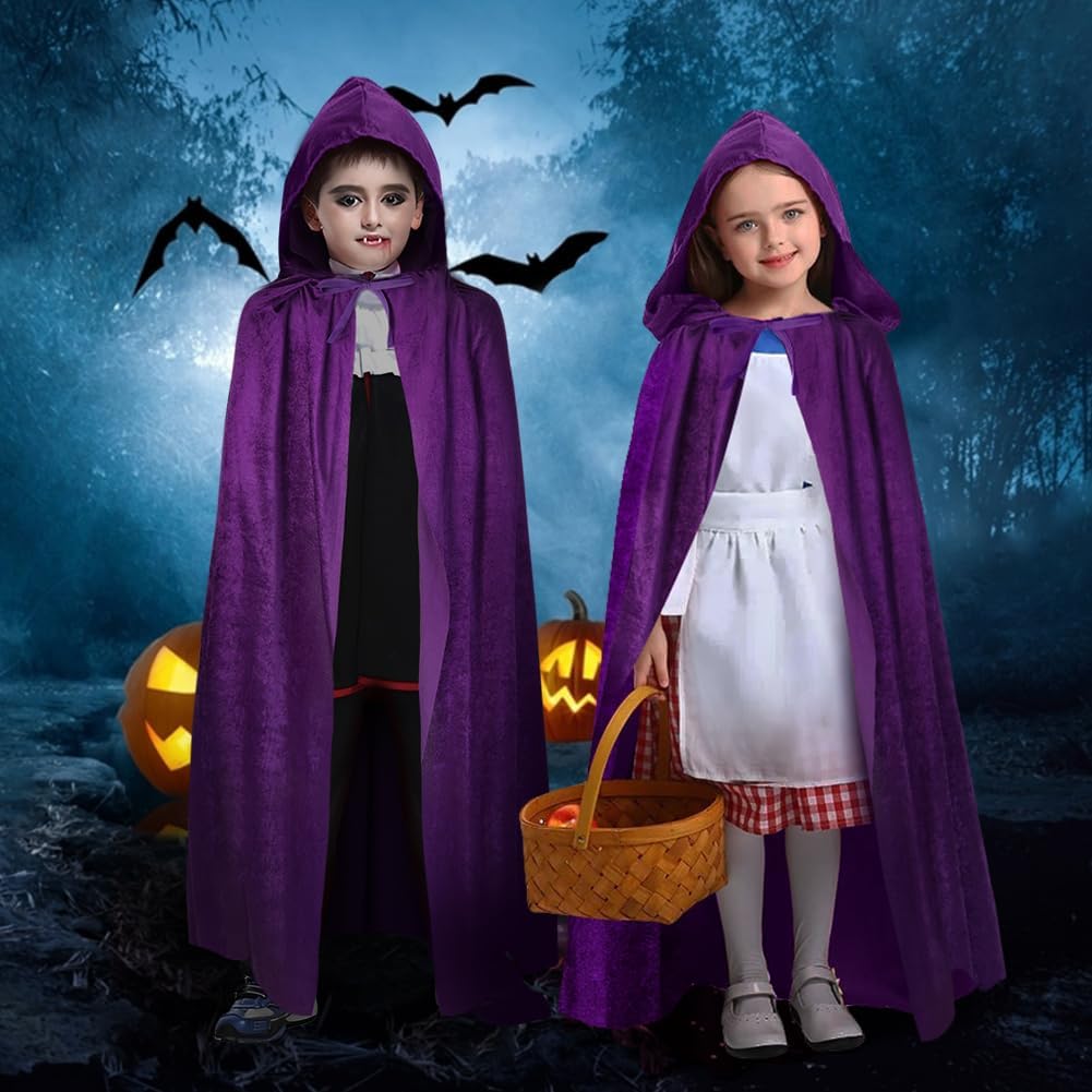 Detalle de AOOWU Halloween Hooded Cape Witch Cosplay Accessory (150cm/59in) for Adults