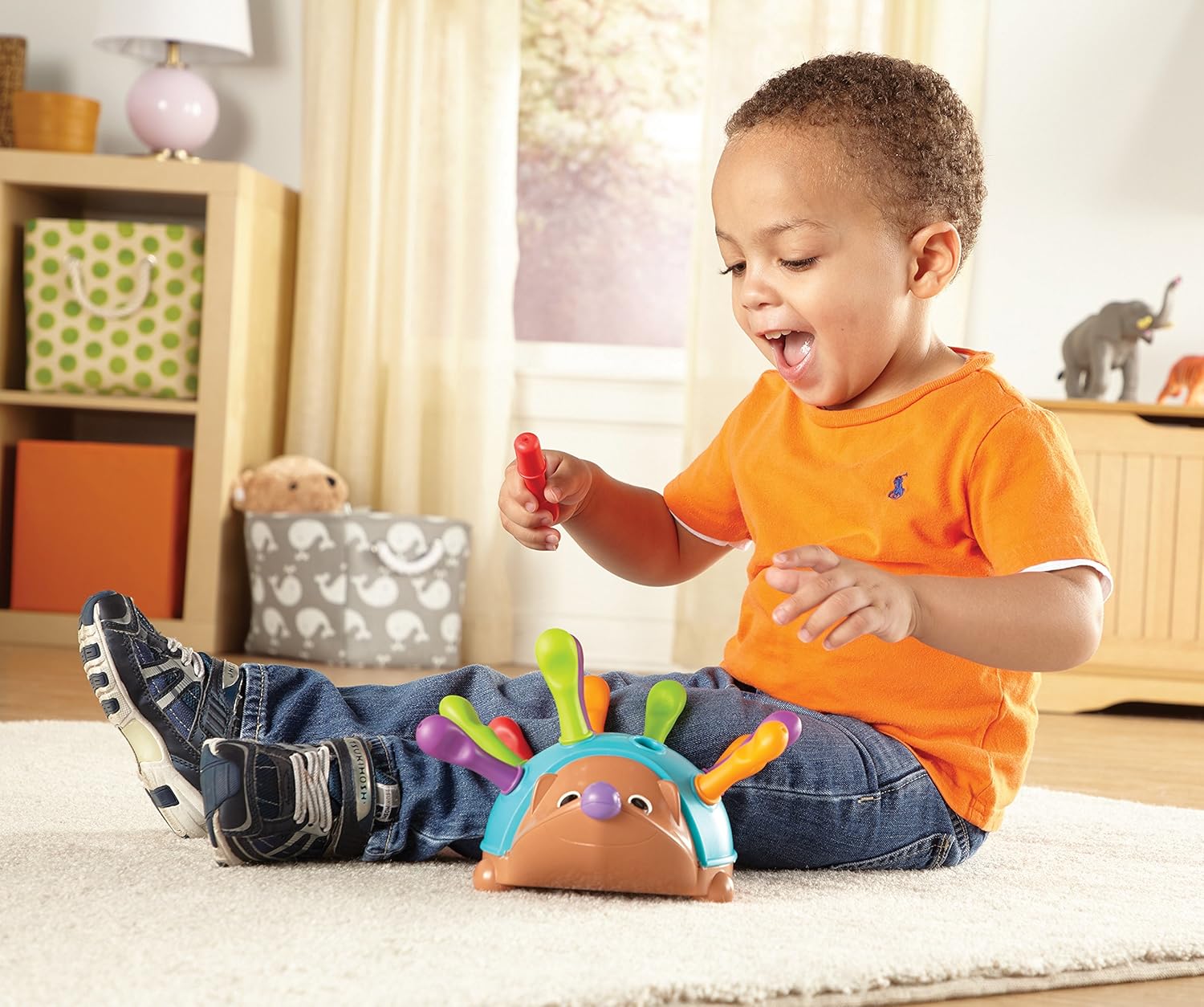 Detalle de Learning Resources Riccio Spike: stimola le abilità finomotorie e l’apprendimento sensoriale per i bambini dai 18 mesi