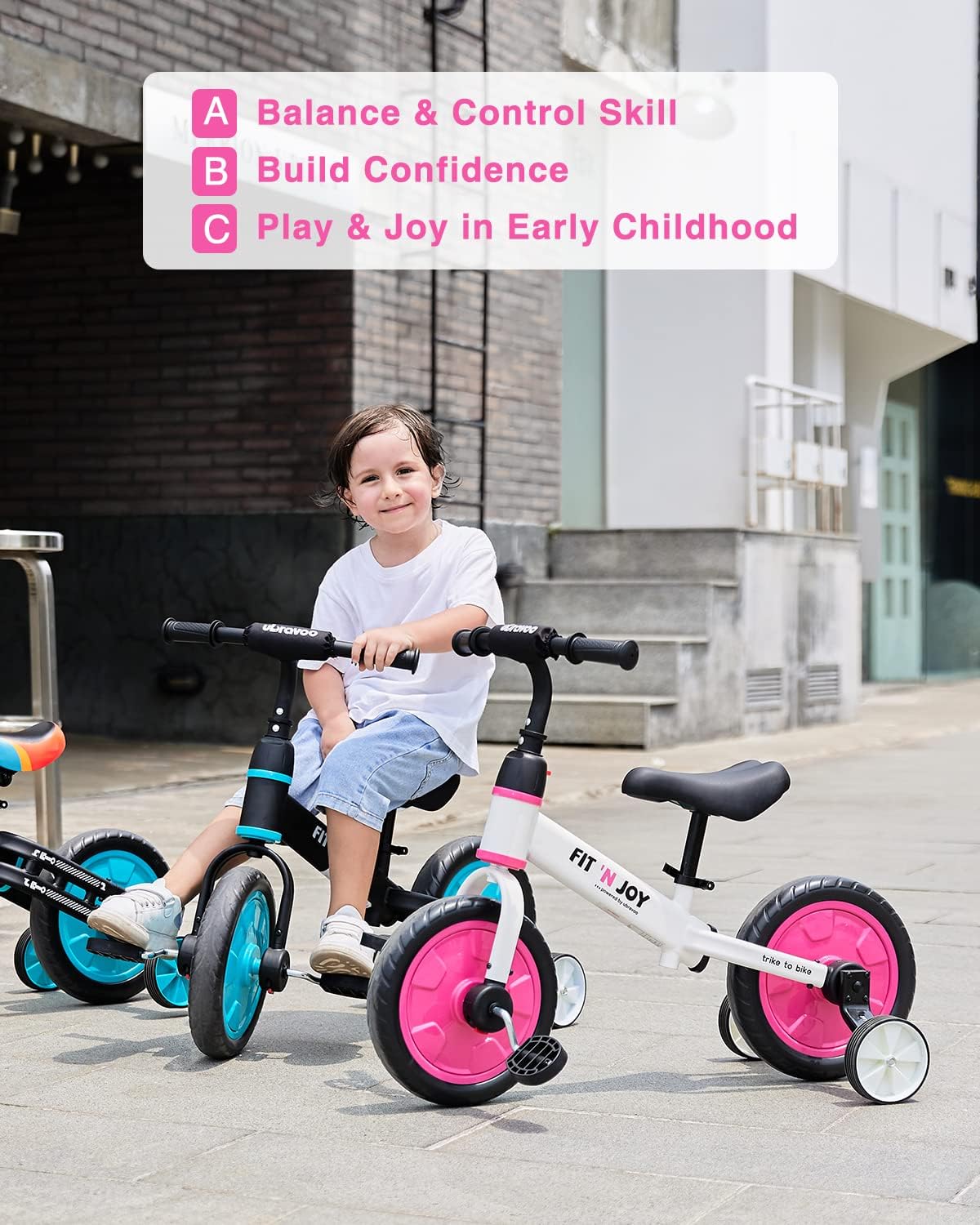 Detalle 1 de UBRAVOO Fit 'n Joy vélo d’entraînement 4 en 1