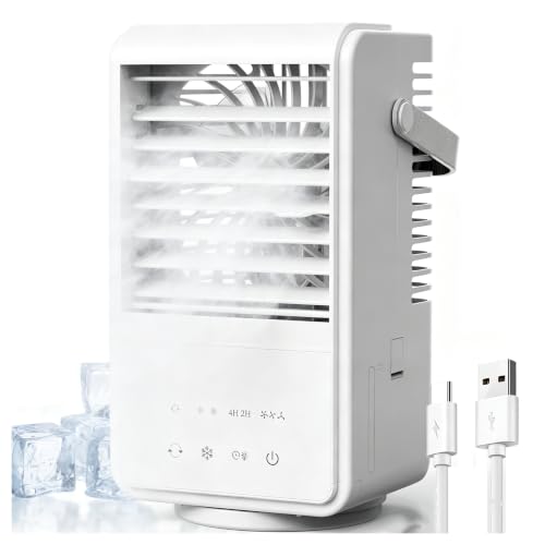 Detalle de CoamoTrail Condizionatore Portatile 1000ml – 3 velocità, 2 modalità, USB-C, oscillazione 90°, silenzioso