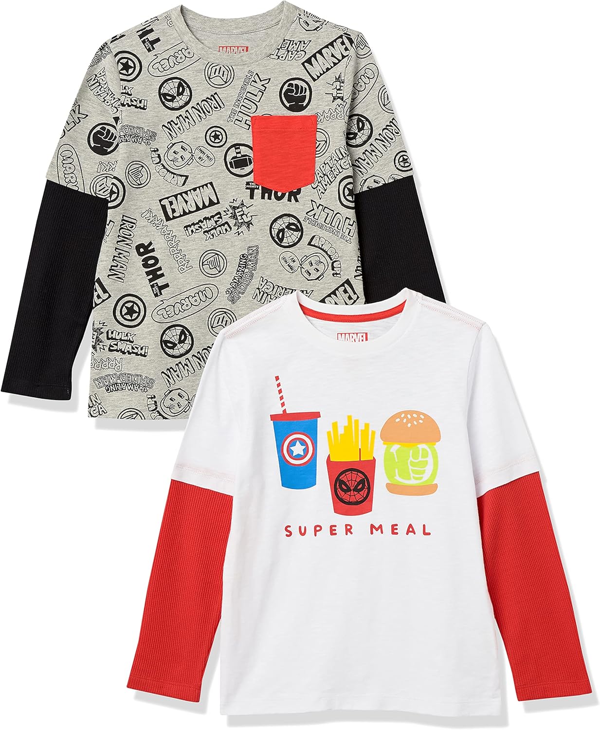 Thumbnail 4 de Amazon Essentials Jungen Langärmelige 2-In-1-T-Shirts – Vielseitige Lagenoptik für jedes Wetter