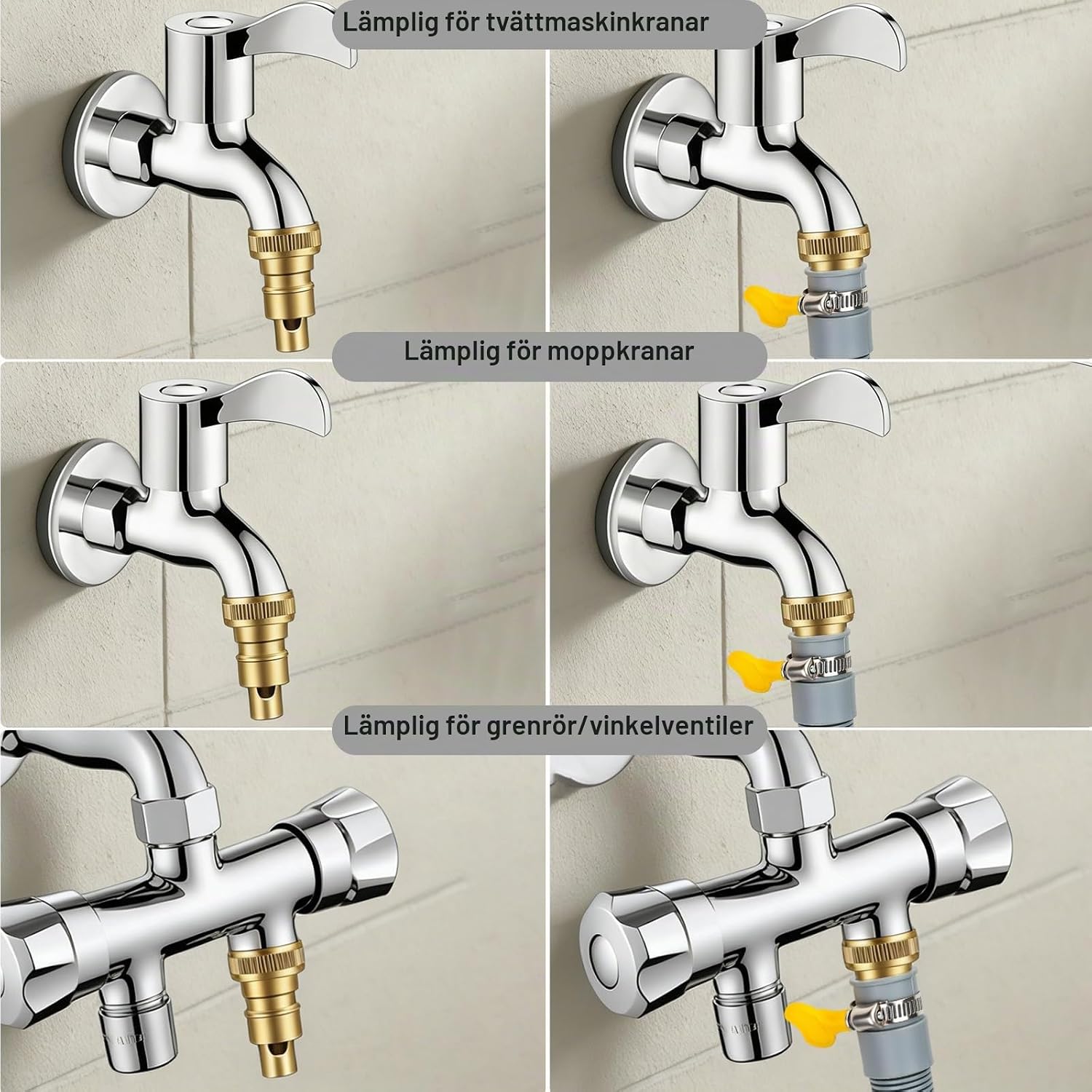 Detalle de msymsyu avloppsslangset, 3 m PVC-slang med självstängande koppling