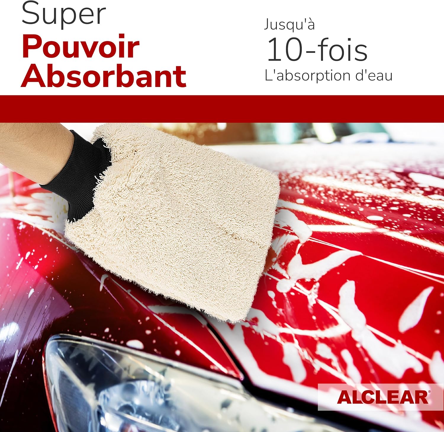 Thumbnail 6 de ALCLEAR Gant de Lavage Microfibre Auto – Premium, sans rayures, absorption élevée