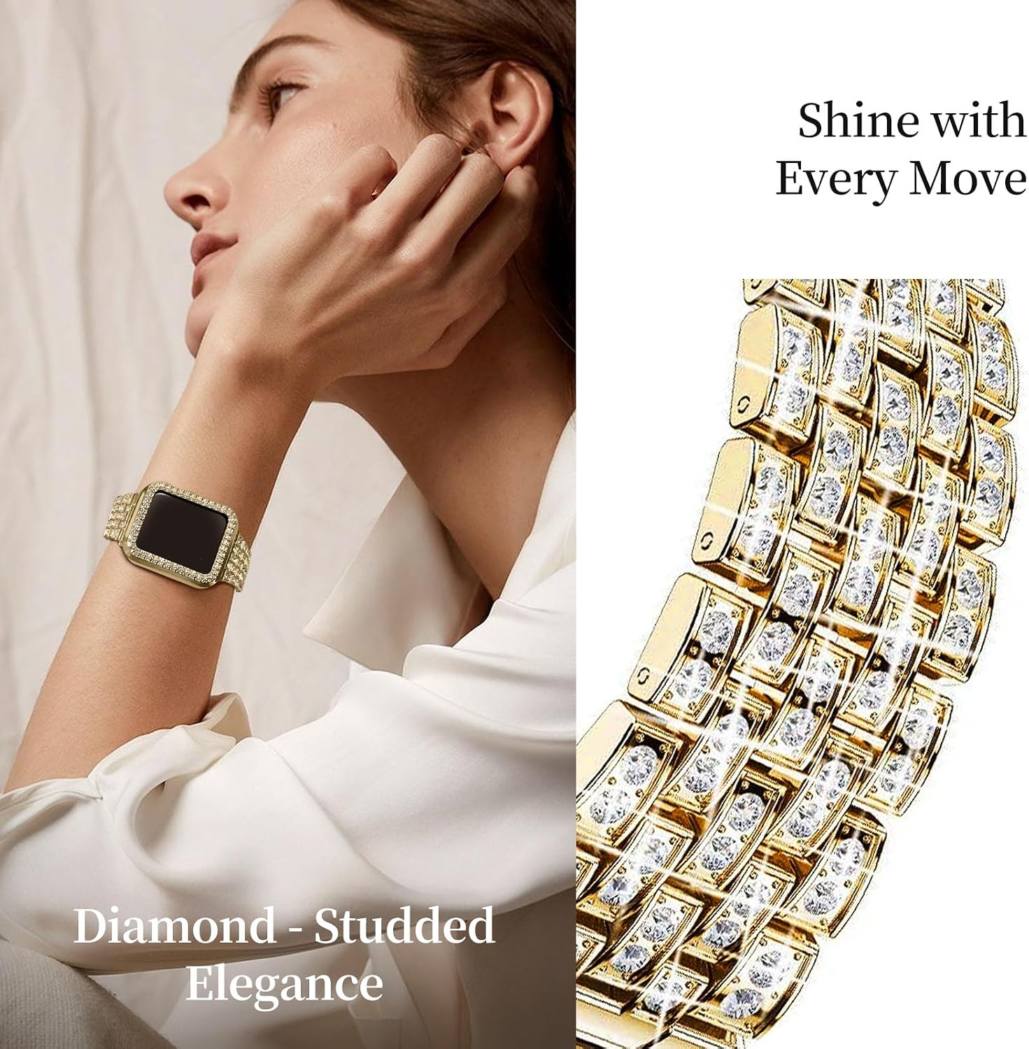 Detalle 2 de wutwuk Glitzer Armband 44mm Apple Watch