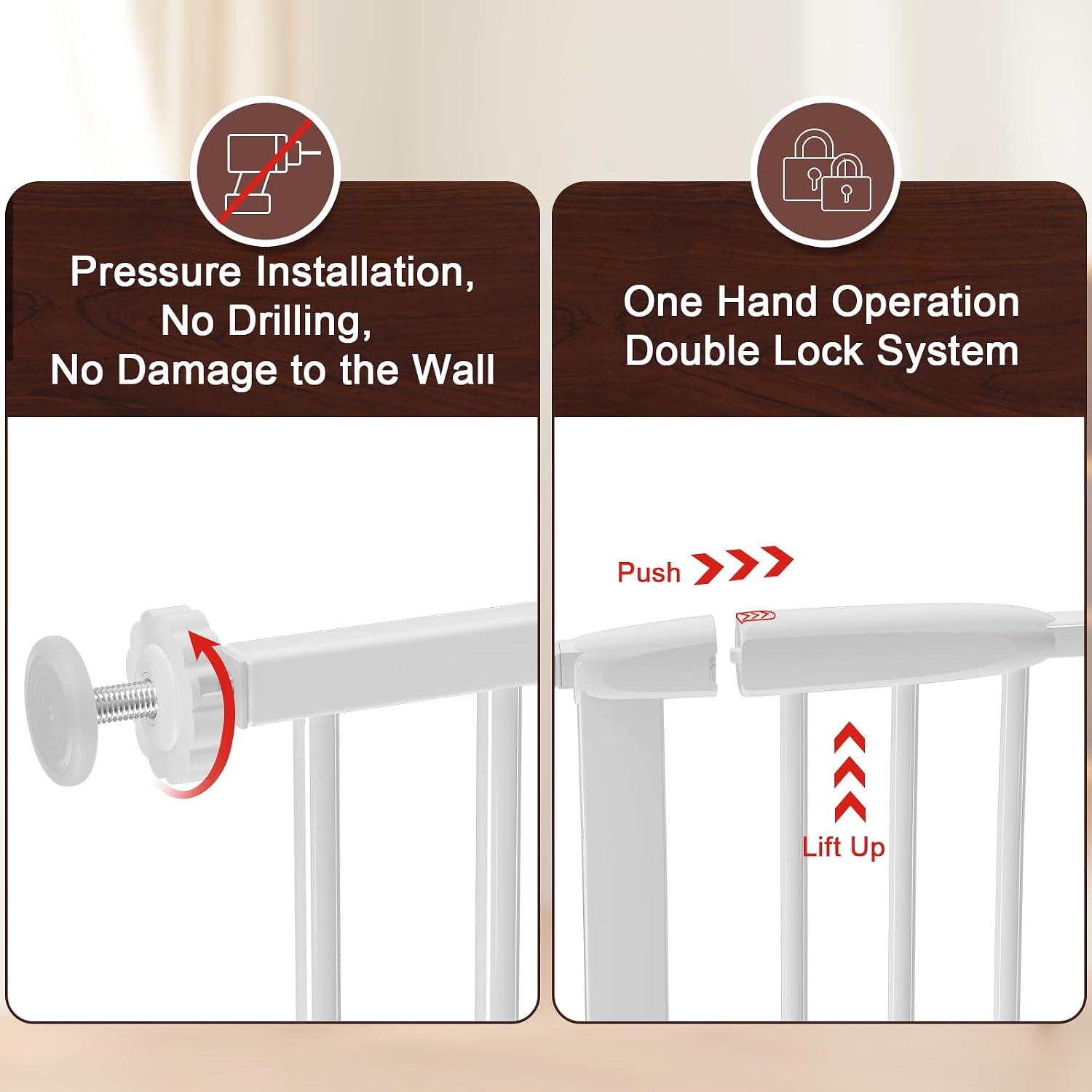 Detalle 2 de DEARBB Baby Gate, 30.11–77.36-Inch Width