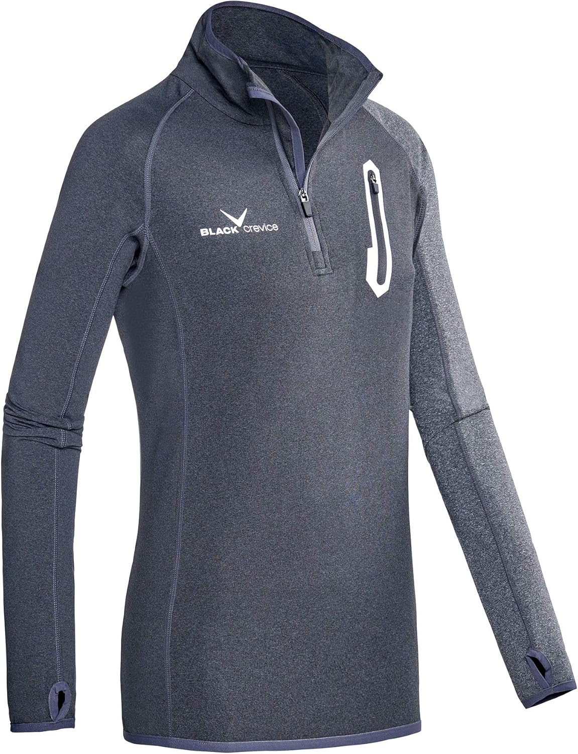 Detalle de Black Crevice Pull en micro-polaire pour femme – Couche intermédiaire polyvalente