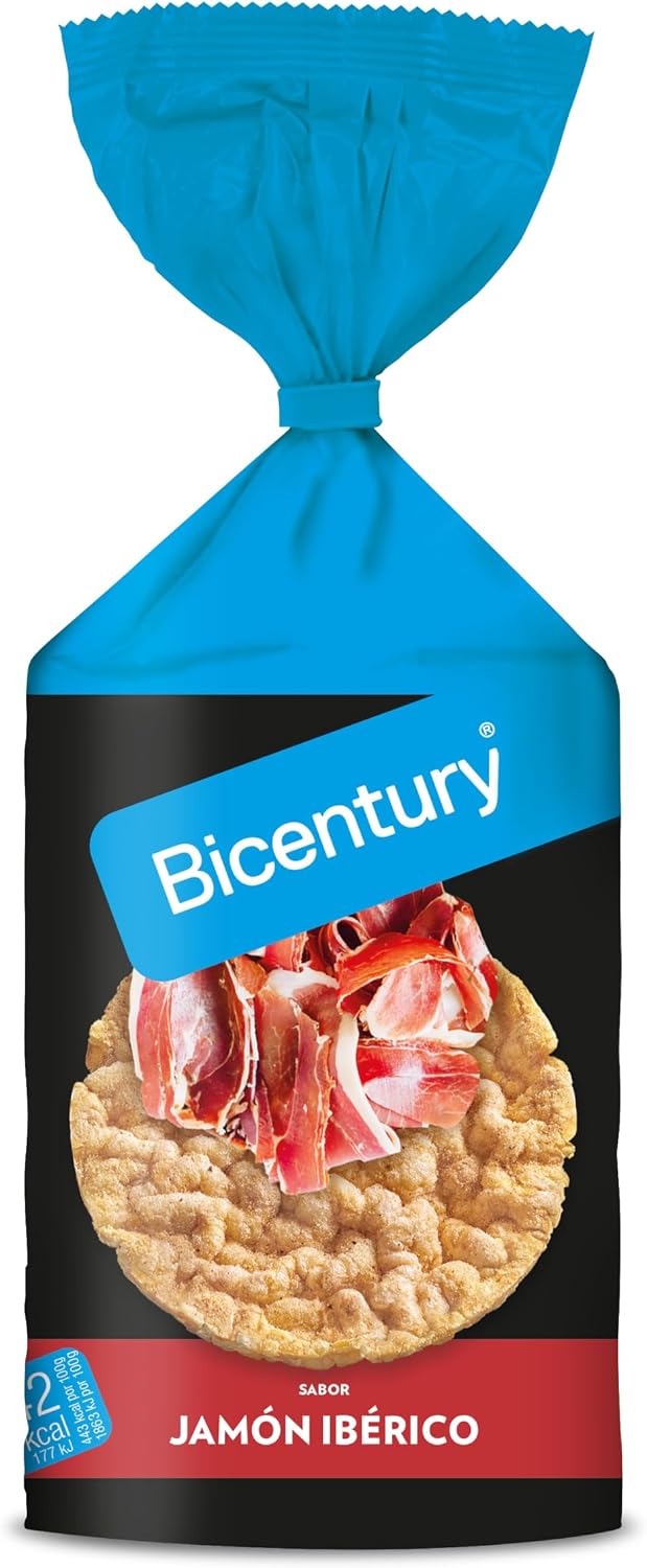 Detalle de Bicentury Tortitas de Maíz Jamón Ibérico 🍽️, 8 Paquetes
