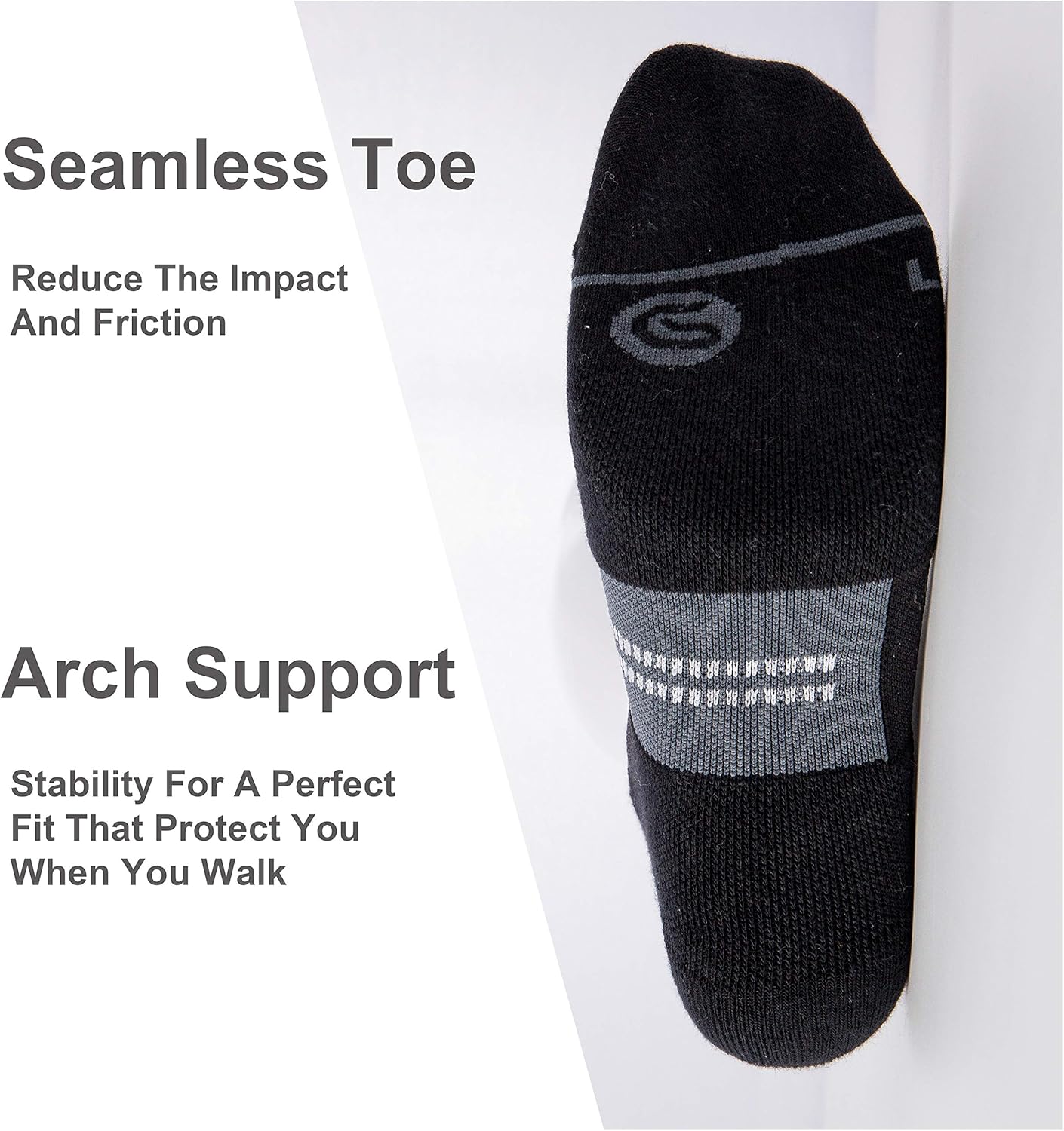 Detalle 2 de CS CELERSPORT Men's Running Ankle Socks 6-pack
