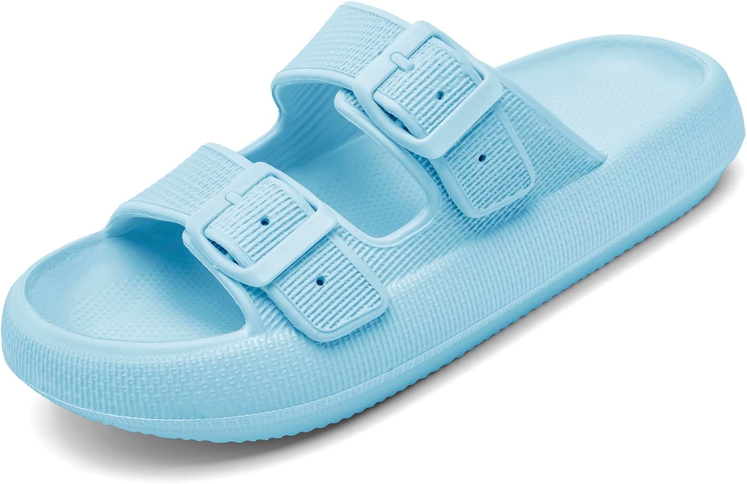 Detalle de Waysoland Cozyslides Original Damen/Herren Wolkenschuhe mit verstellbaren Schnallen – Beige (EU 39/40)