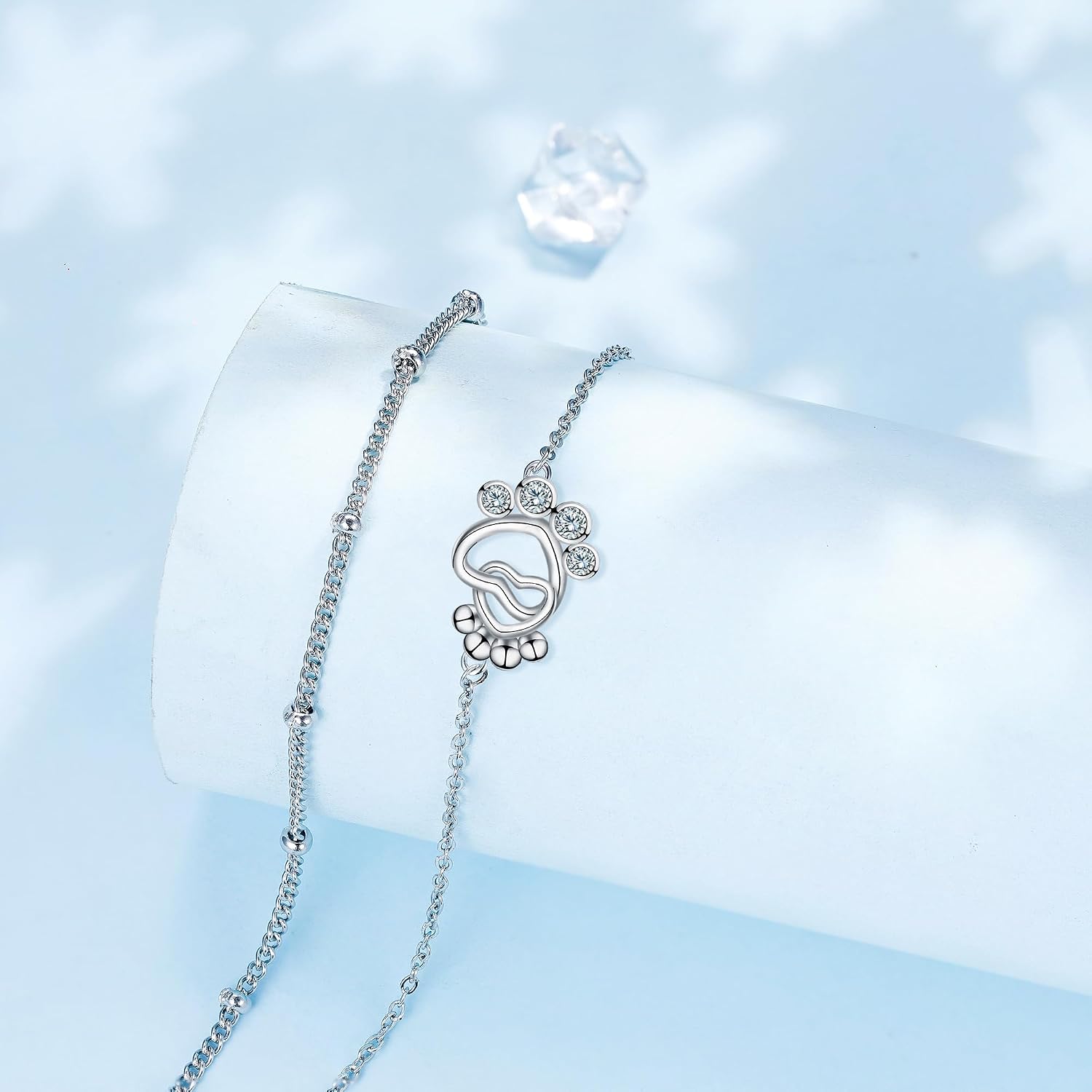 Detalle 2 de BerriBling Bracelet double chaîne argent 925
