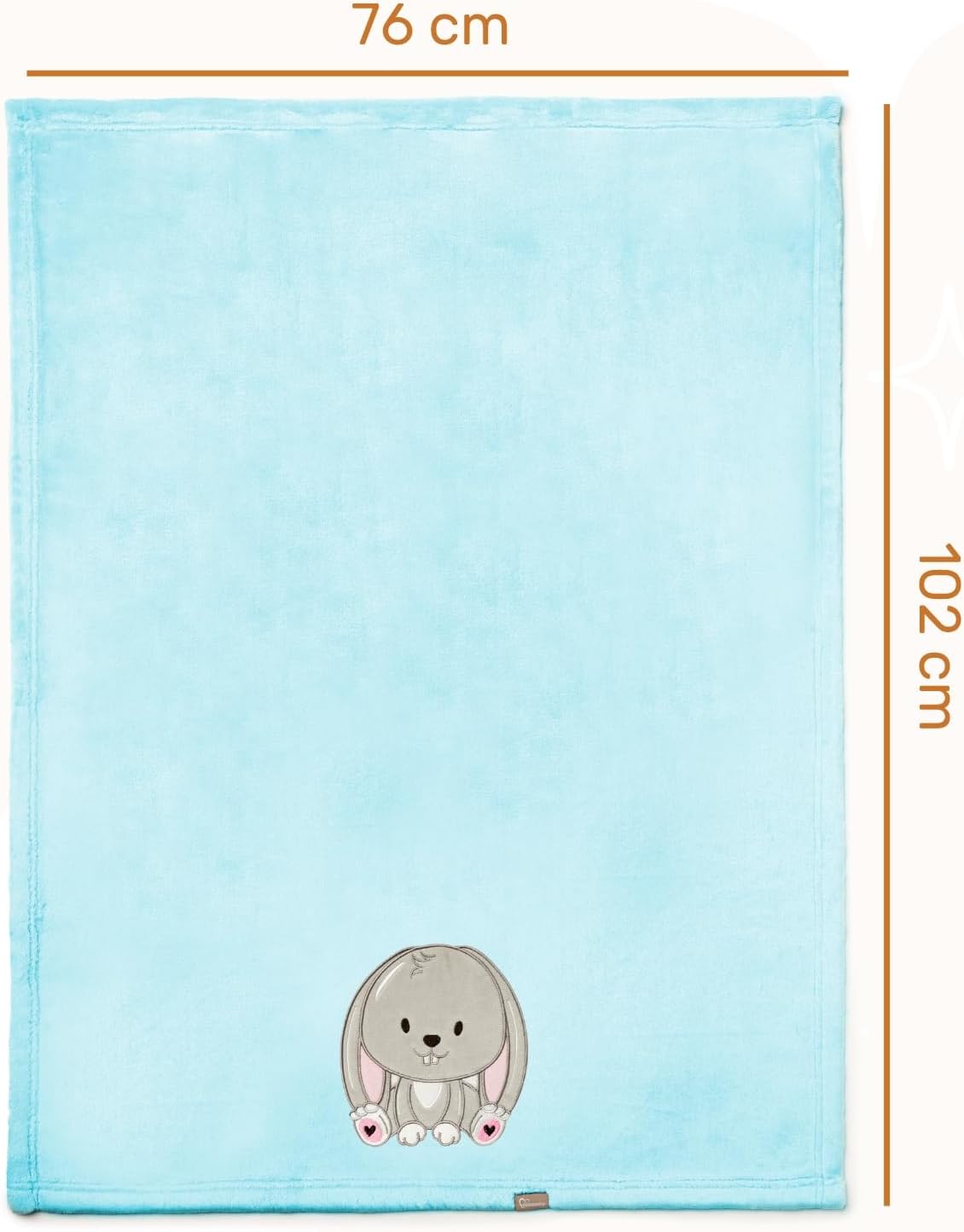 Thumbnail 1 de Be Mammy Coperta calda per bambini con peluche 3D Coniglio Blu Polvere