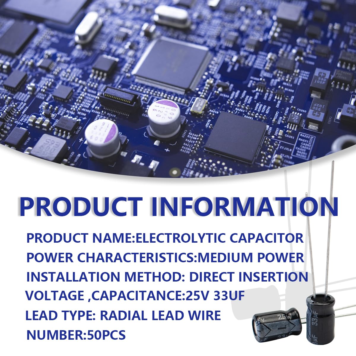 Thumbnail 1 de Innfeeltech 33uF 25V Elektrolytkondensator ⚙️