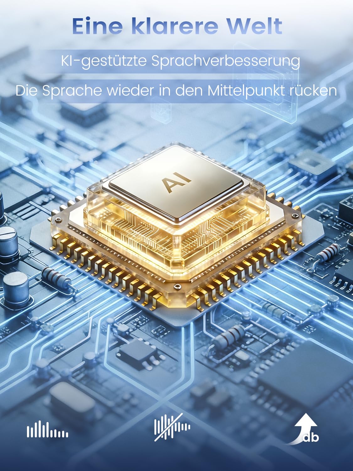 Detalle de VIVIHATONG Klangverstärker mit Geräuschfilterung (2026 Upgrade) – 4 adaptive Modi, Schnellladung & einstellbare Lautstärke