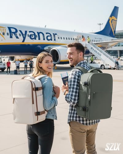 Thumbnail 1 de SZLX Mochila de viaje con compresión al vacío 40x30x20 cm para cabina – compatible con Ryanair y Wizz Air
