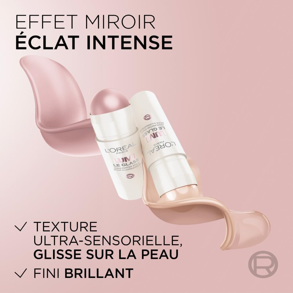Detalle de L’Oréal Paris Lumi Glass Highlighter Stick 635 Golden Couture – Glow discret, multi-usage